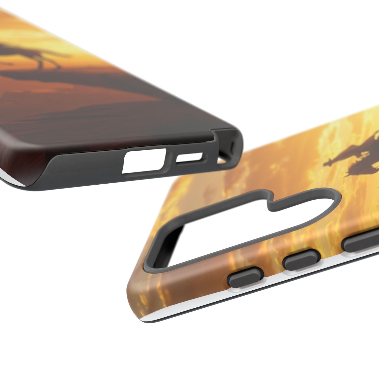 Sunset Horse Rider Phone Case, Western Art Cover, Tough Shell, Ideal Gift for Horse Lovers, Scenic Phone Accessories