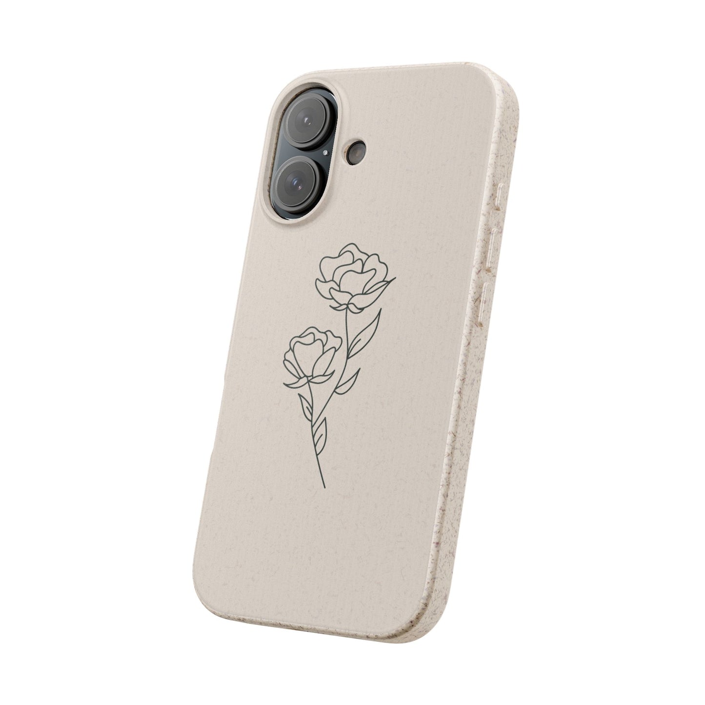 Eco-Friendly Phone Case with Floral Design, Biodegradable Mobile Cover, Sustainable Gift, Floral iPhone Case, Eco Chic Decor