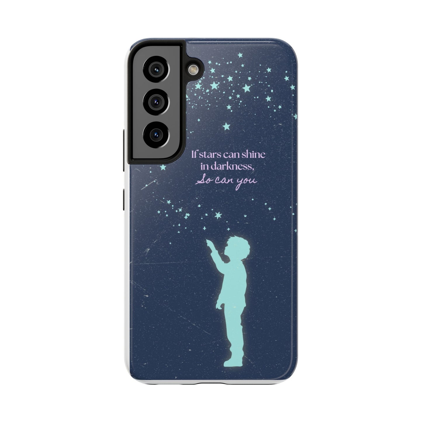 Starry Night Tough Phone Cases, Inspirational Phone Cover, Cute Kid Design, Galaxy Aesthetic, Gift for Dreamers, Motivational Decor