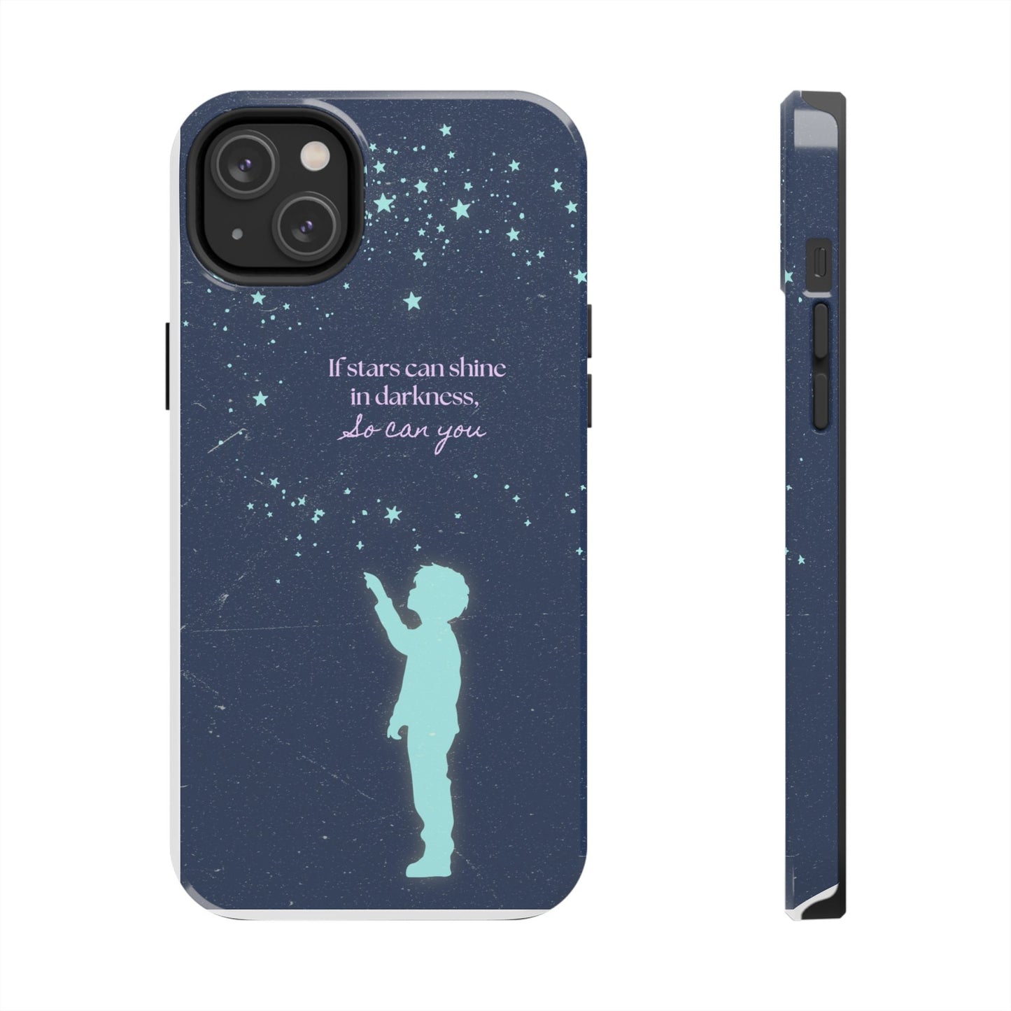 Starry Night Tough Phone Cases, Inspirational Phone Cover, Cute Kid Design, Galaxy Aesthetic, Gift for Dreamers, Motivational Decor