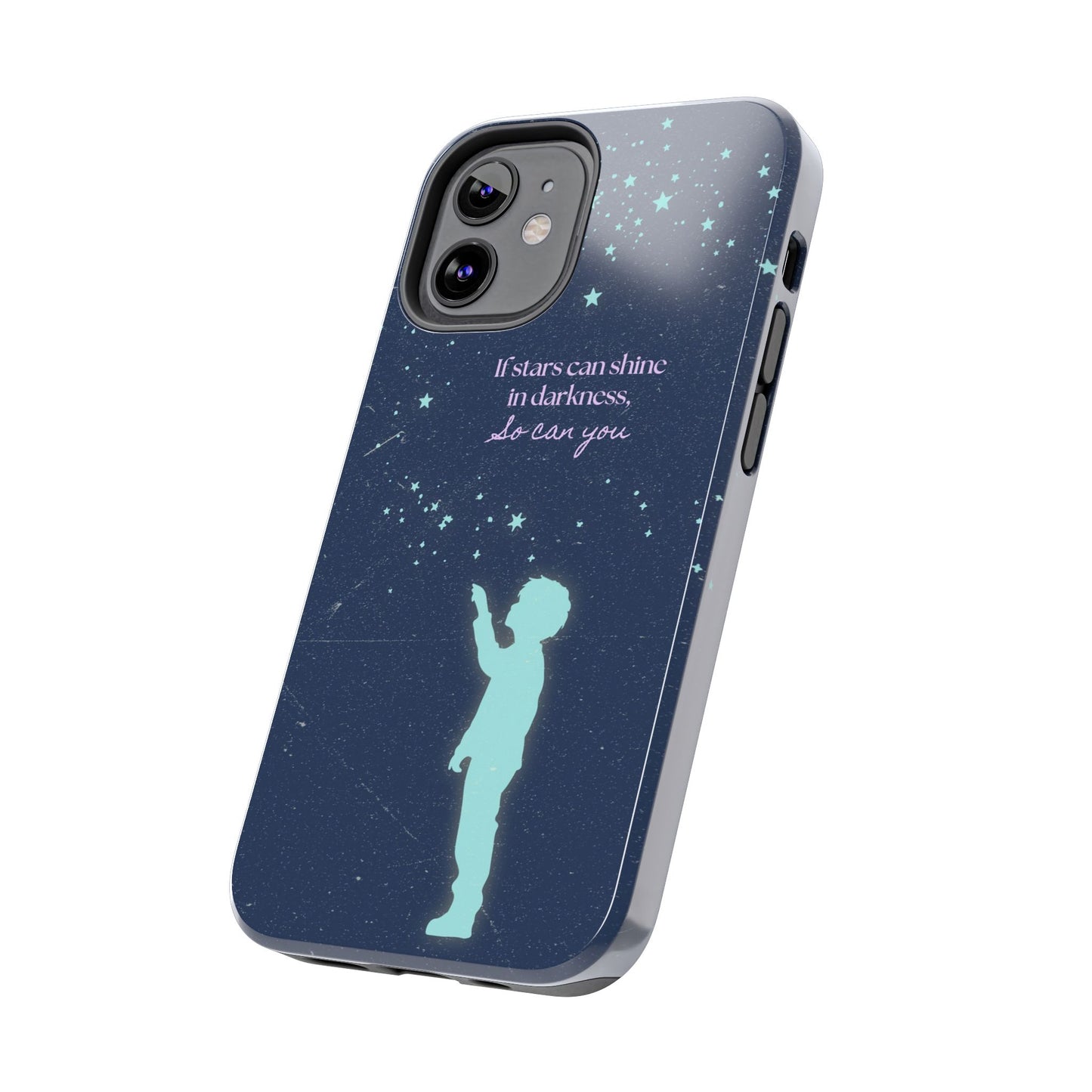 Starry Night Tough Phone Cases, Inspirational Phone Cover, Cute Kid Design, Galaxy Aesthetic, Gift for Dreamers, Motivational Decor