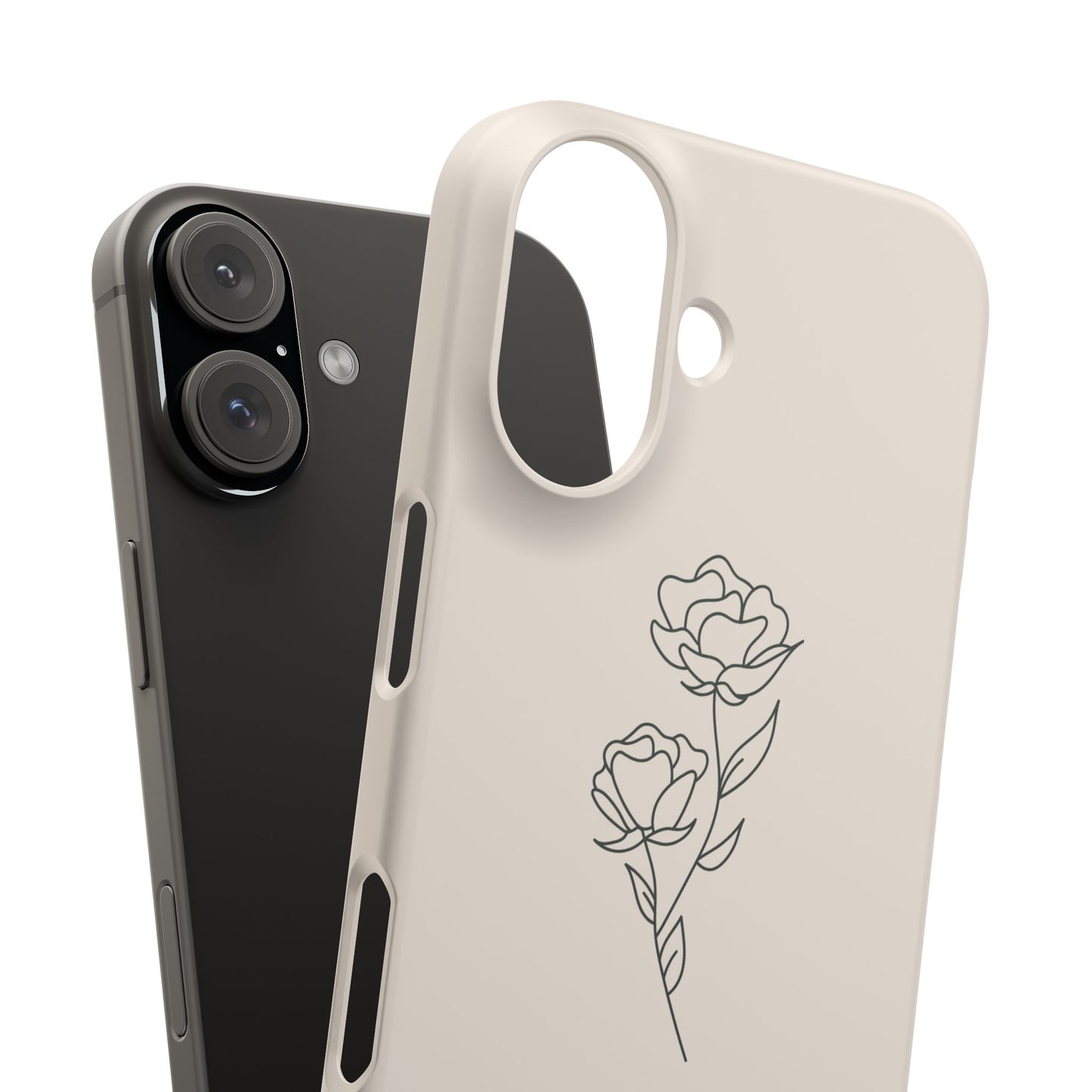 Floral Snap Case for iPhone, Elegant Phone Cover, Rose Design, Gift for Her, Stylish Accessory, Perfect for Birthdays