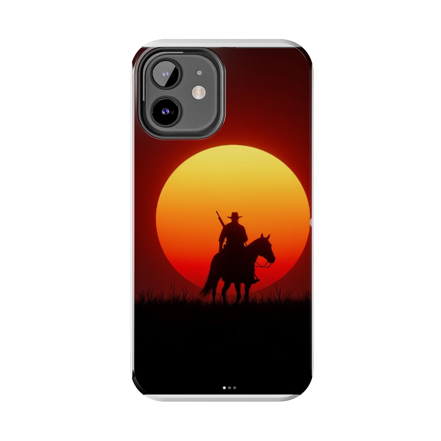 Sunset Cowboy Tough Phone Cases, Western Style Phone Cover, Unique Gift for Horse Lovers, Adventure Accessories, Durable Phone Protection