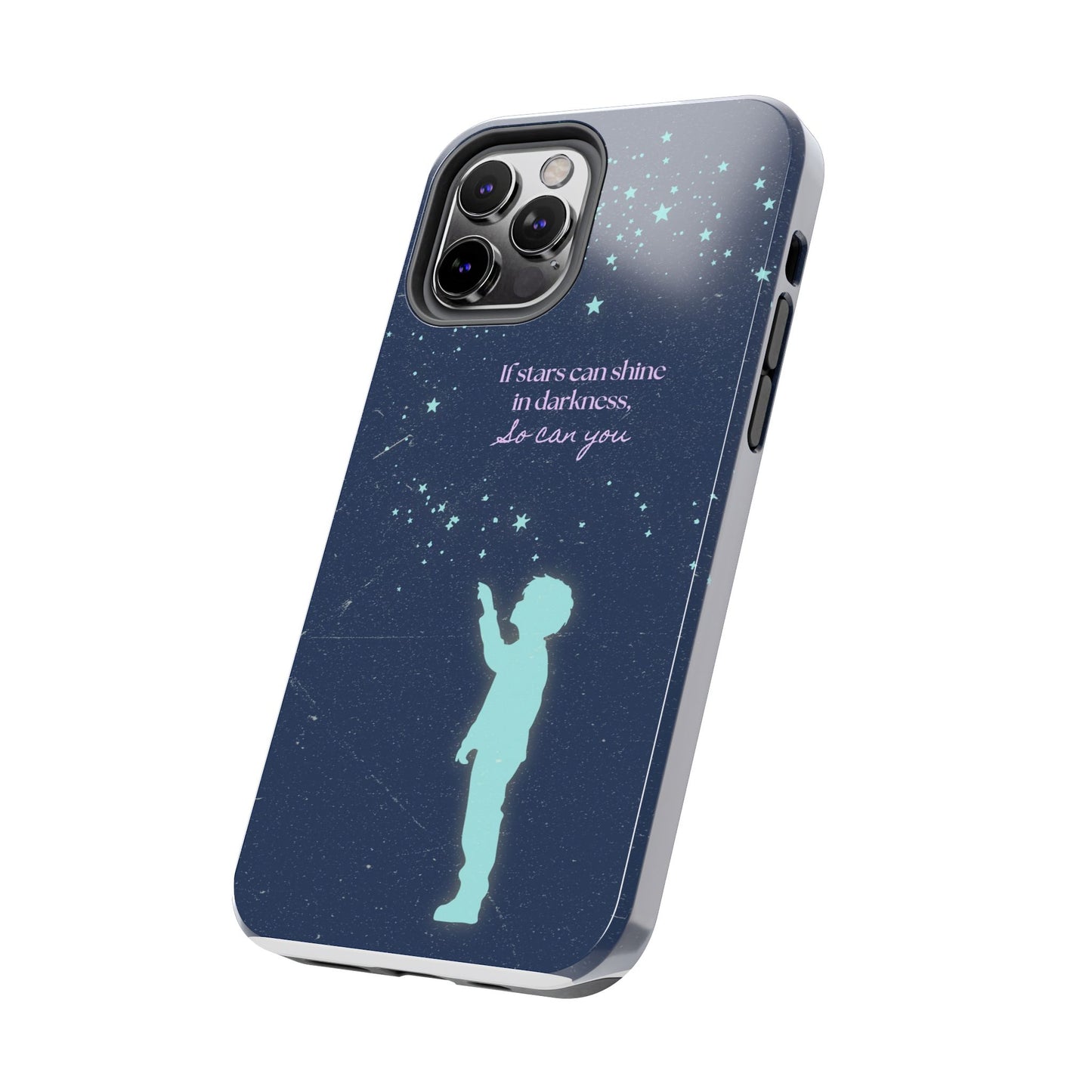 Starry Night Tough Phone Cases, Inspirational Phone Cover, Cute Kid Design, Galaxy Aesthetic, Gift for Dreamers, Motivational Decor