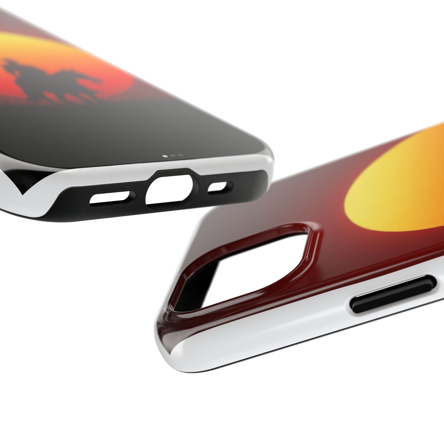 Sunset Cowboy Tough Phone Cases, Western Style Phone Cover, Unique Gift for Horse Lovers, Adventure Accessories, Durable Phone Protection