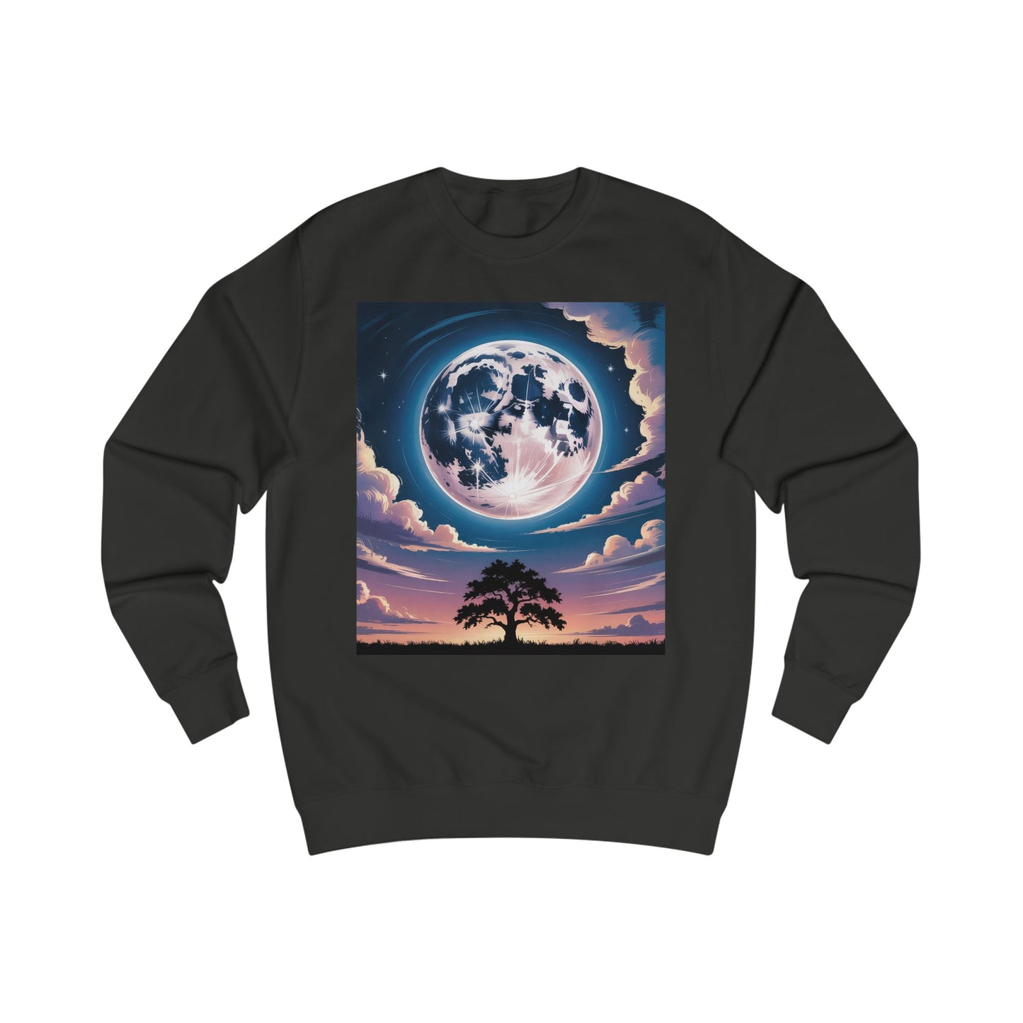 Moonlit Inspiration Unisex Sweatshirt - Cozy Motivational Apparel for Dreamers, Perfect Gift, Night Sky Lover, Casual Wear