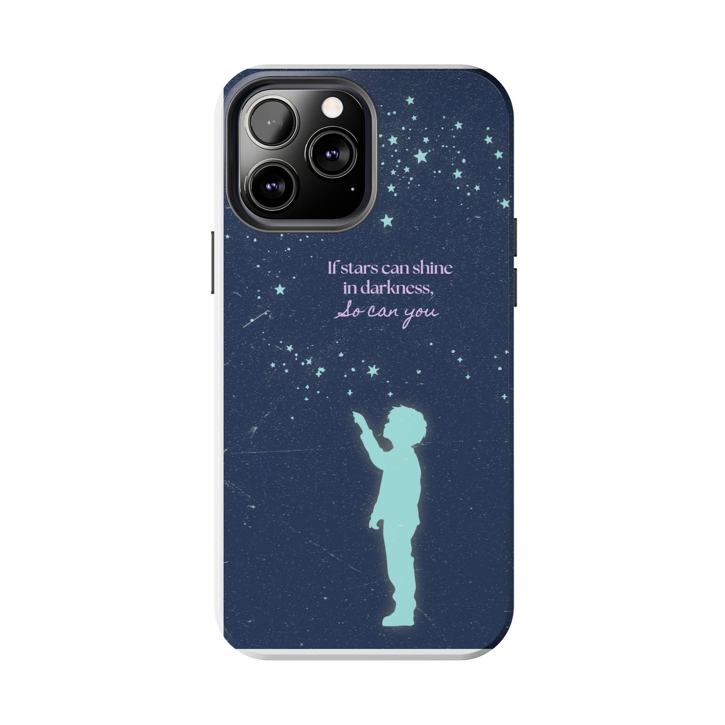 Starry Night Tough Phone Cases, Inspirational Phone Cover, Cute Kid Design, Galaxy Aesthetic, Gift for Dreamers, Motivational Decor