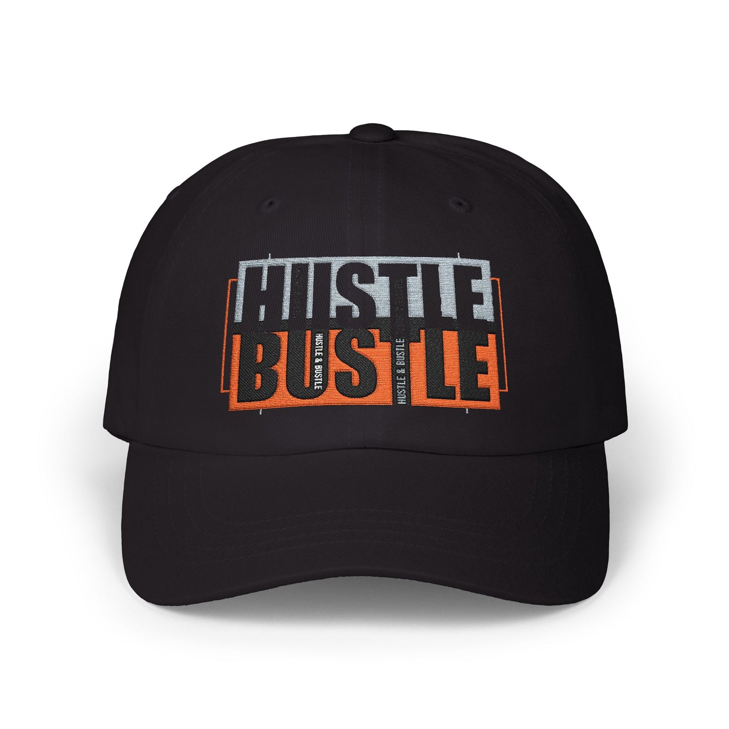 Camo Dad Cap – Hustle & Bustle, Outdoor Style, Gift for Him, Cool Casual Wear, Fishing Cap, Adjustable Hat