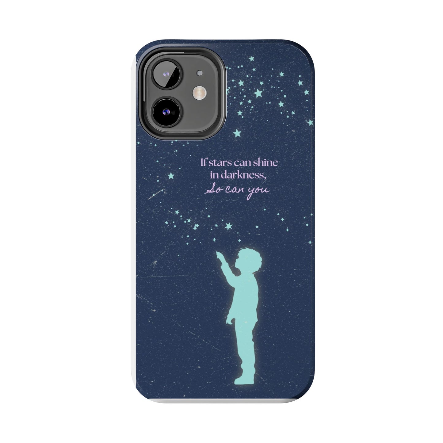 Starry Night Tough Phone Cases, Inspirational Phone Cover, Cute Kid Design, Galaxy Aesthetic, Gift for Dreamers, Motivational Decor