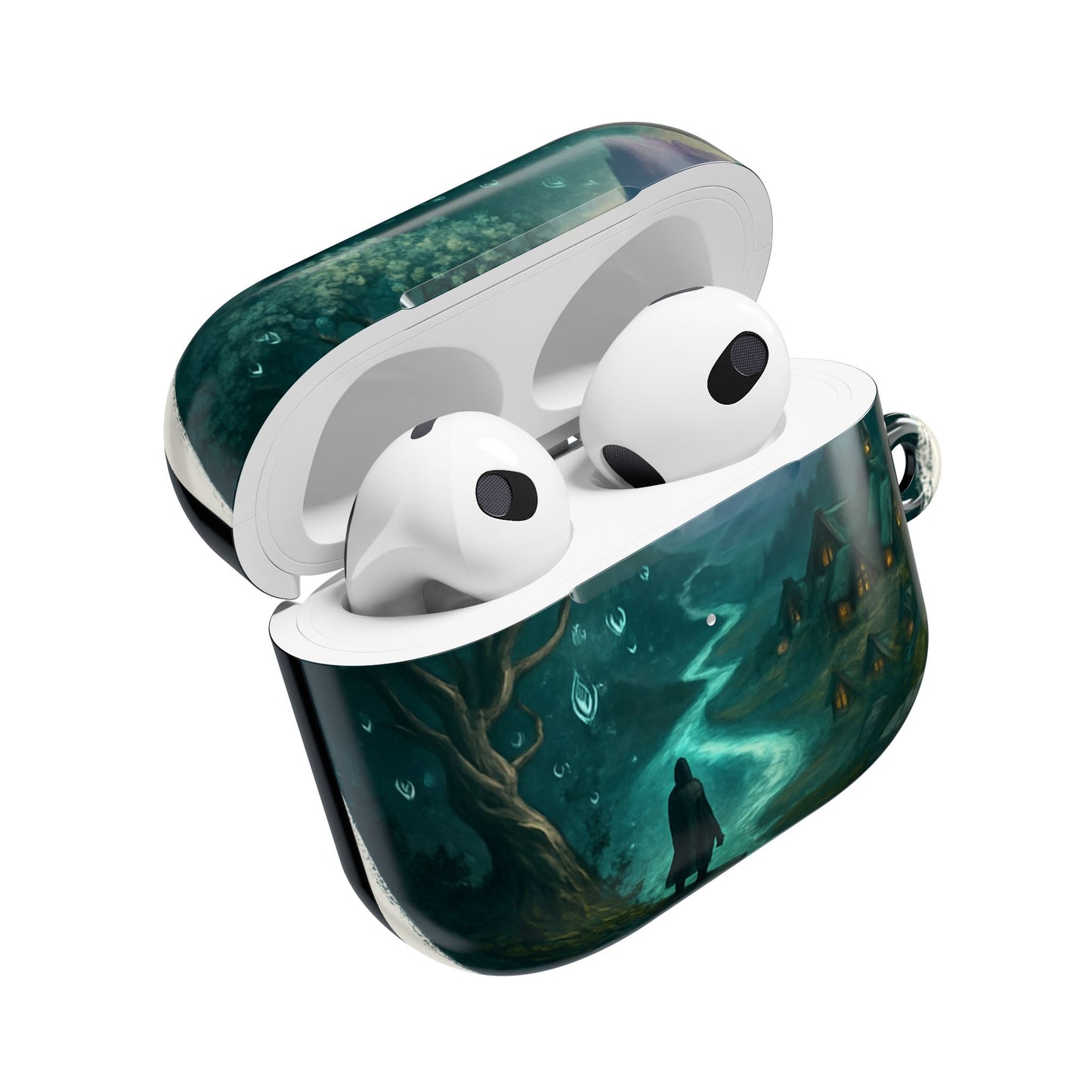 Mystical Landscape AirPod Case, Fantasy Accessory, Gift for Music Lovers, Unique Storage for AirPods, Protective AirPods Cover