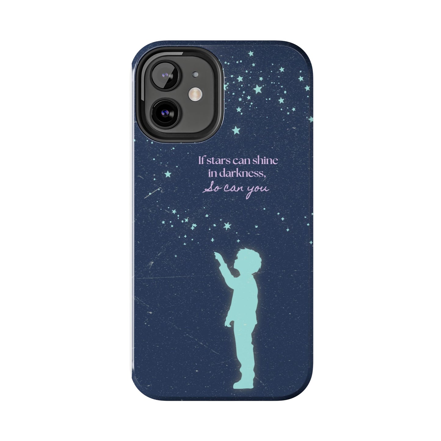 Starry Night Tough Phone Cases, Inspirational Phone Cover, Cute Kid Design, Galaxy Aesthetic, Gift for Dreamers, Motivational Decor