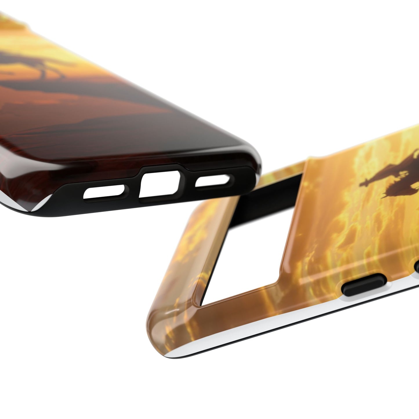 Sunset Horse Rider Phone Case, Western Art Cover, Tough Shell, Ideal Gift for Horse Lovers, Scenic Phone Accessories