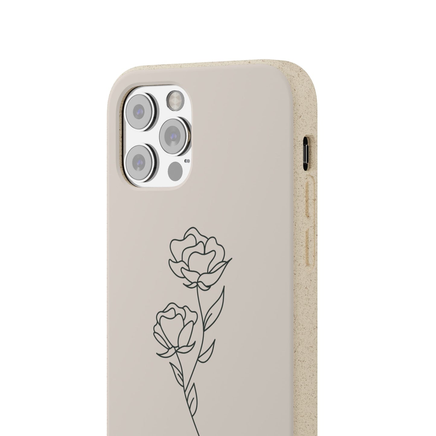 Eco-Friendly Phone Case with Floral Design, Biodegradable Mobile Cover, Sustainable Gift, Floral iPhone Case, Eco Chic Decor