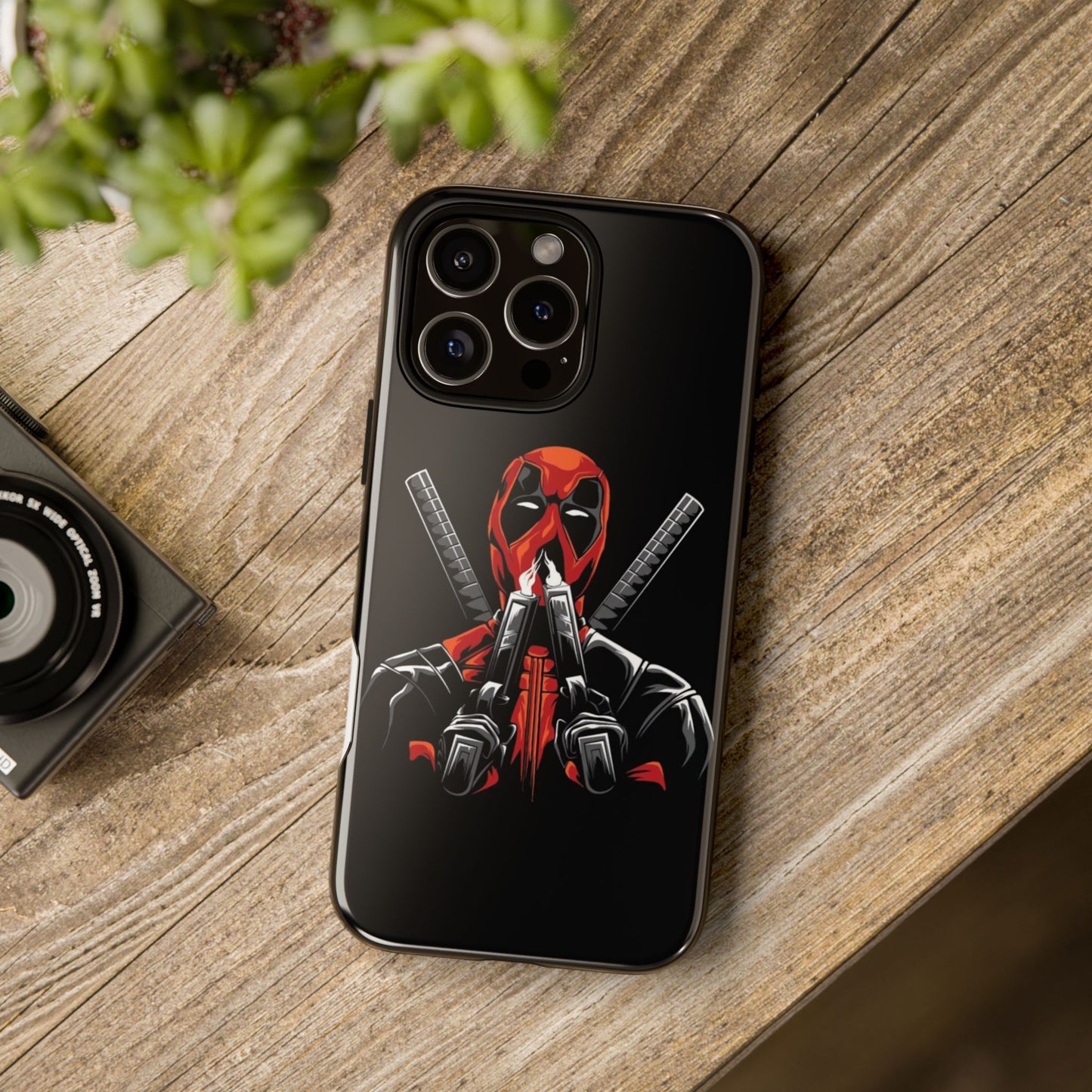 Deadpool Tough Phone Case, Durable Cover for Marvel Fans, Gift for Superhero Lovers, Unique Holiday Present, Geeky Accessories