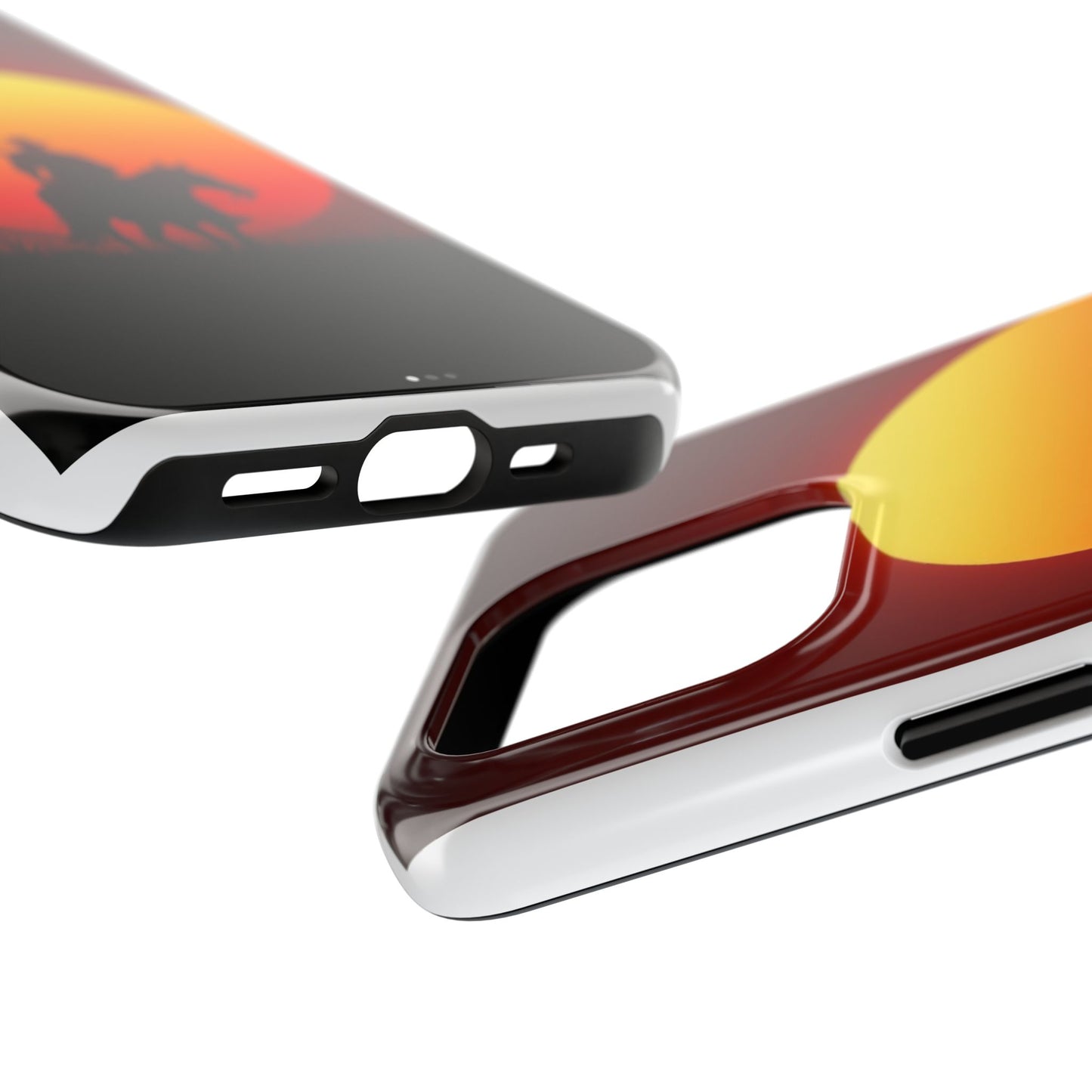 Sunset Cowboy Tough Phone Cases, Western Style Phone Cover, Unique Gift for Horse Lovers, Adventure Accessories, Durable Phone Protection