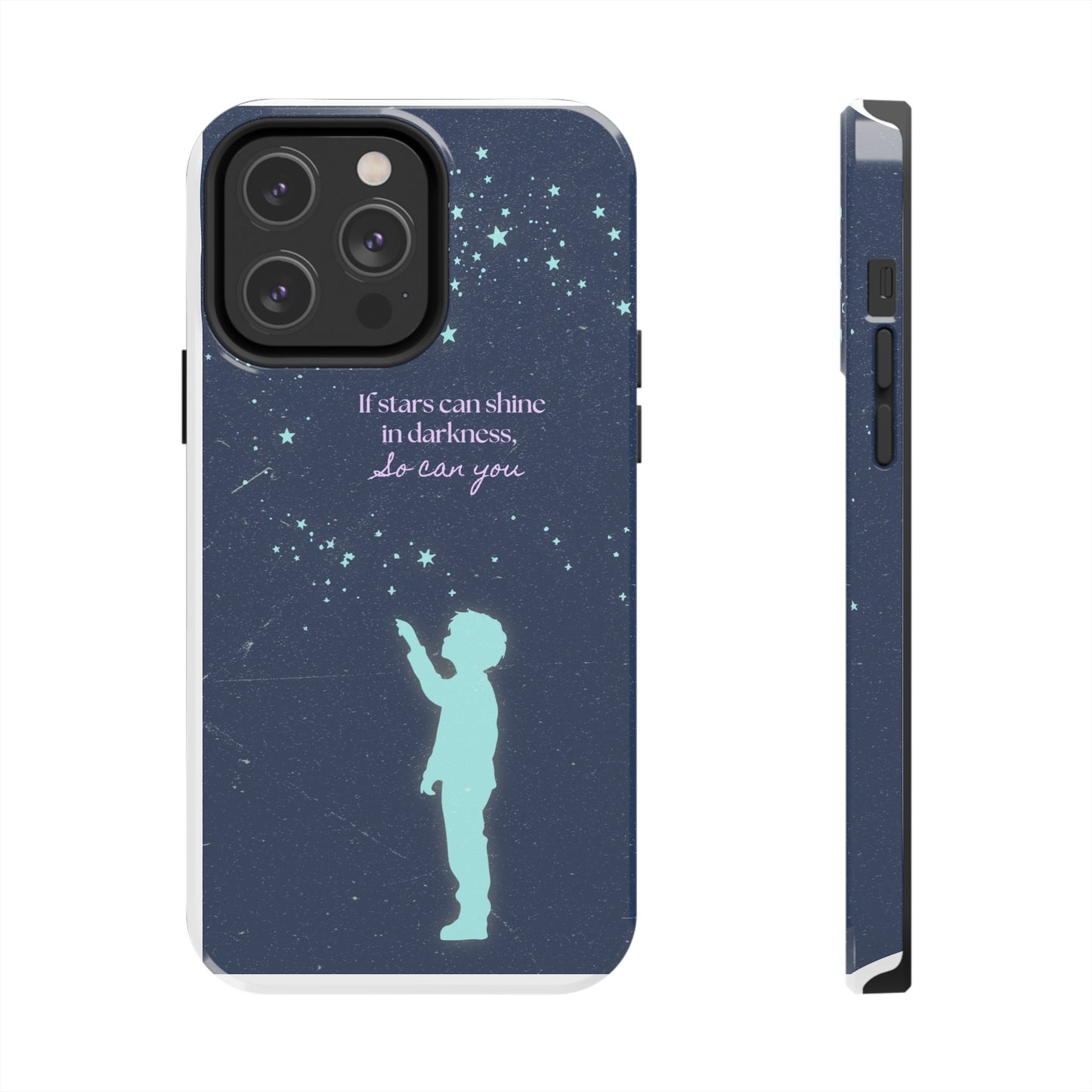 Starry Night Tough Phone Cases, Inspirational Phone Cover, Cute Kid Design, Galaxy Aesthetic, Gift for Dreamers, Motivational Decor