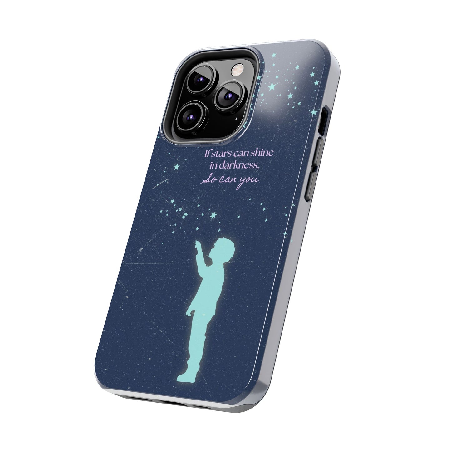 Starry Night Tough Phone Cases, Inspirational Phone Cover, Cute Kid Design, Galaxy Aesthetic, Gift for Dreamers, Motivational Decor