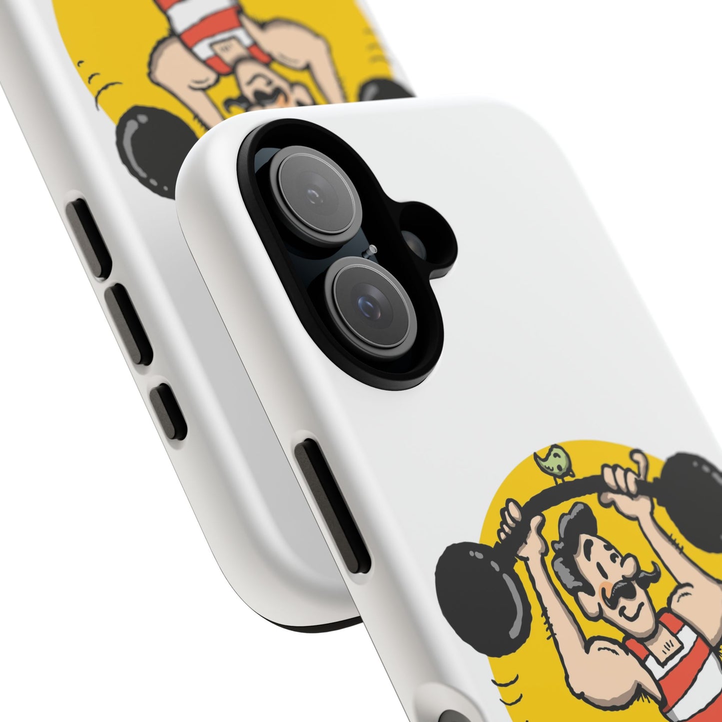 Bodybuilder Cartoon Custom Protective Phone Case – For iPhone, Samsung, and Google Pixel