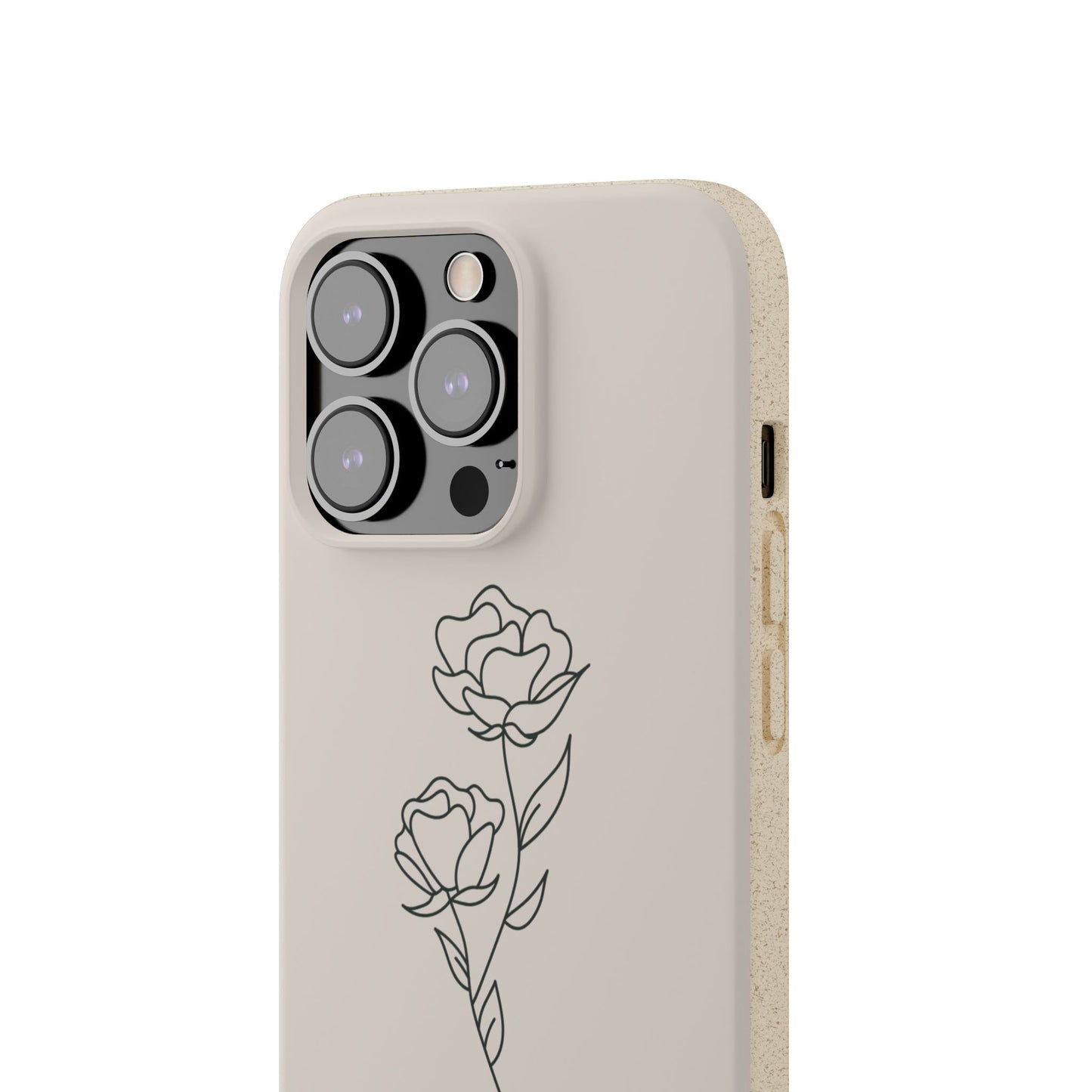 Eco-Friendly Phone Case with Floral Design, Biodegradable Mobile Cover, Sustainable Gift, Floral iPhone Case, Eco Chic Decor
