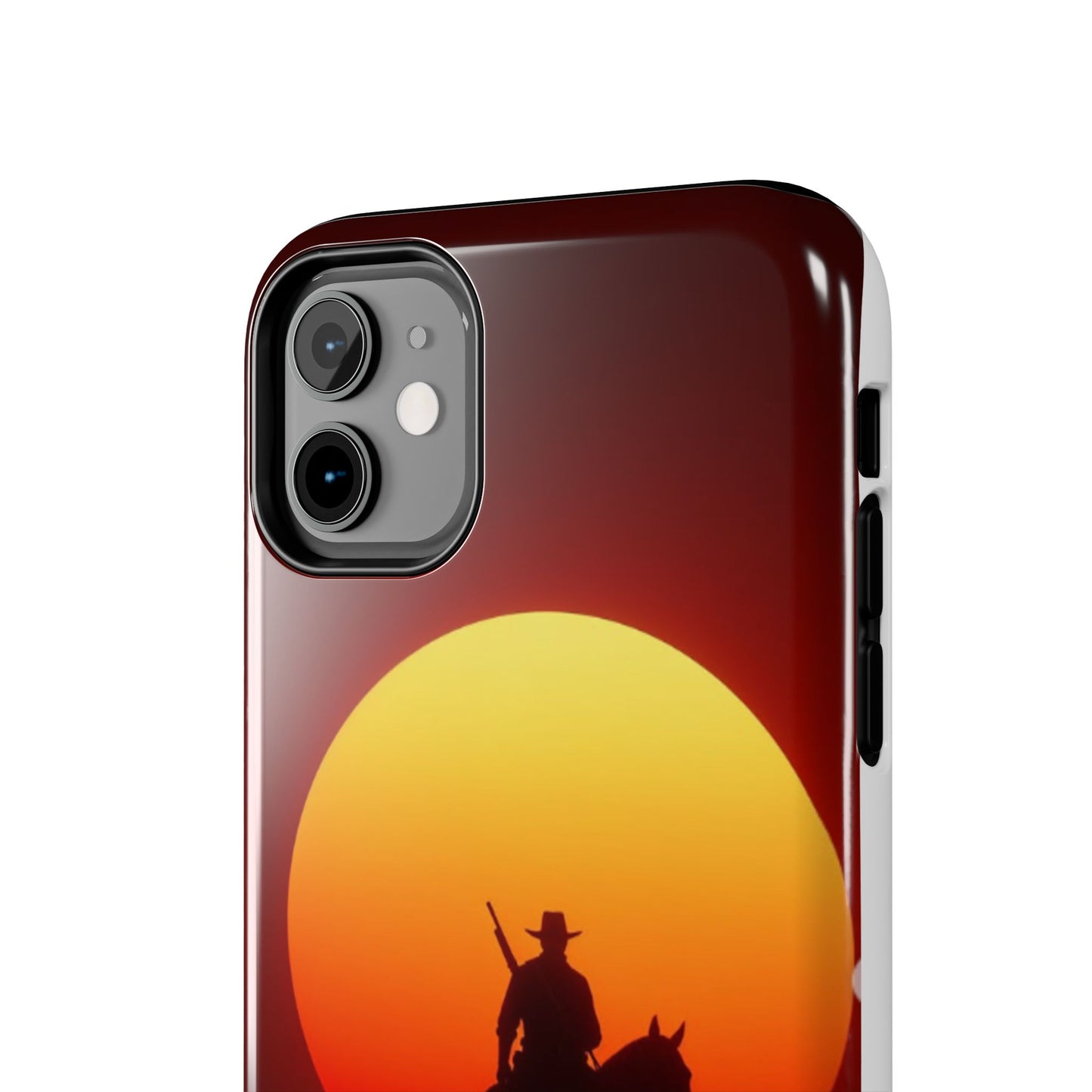 Sunset Cowboy Tough Phone Cases, Western Style Phone Cover, Unique Gift for Horse Lovers, Adventure Accessories, Durable Phone Protection