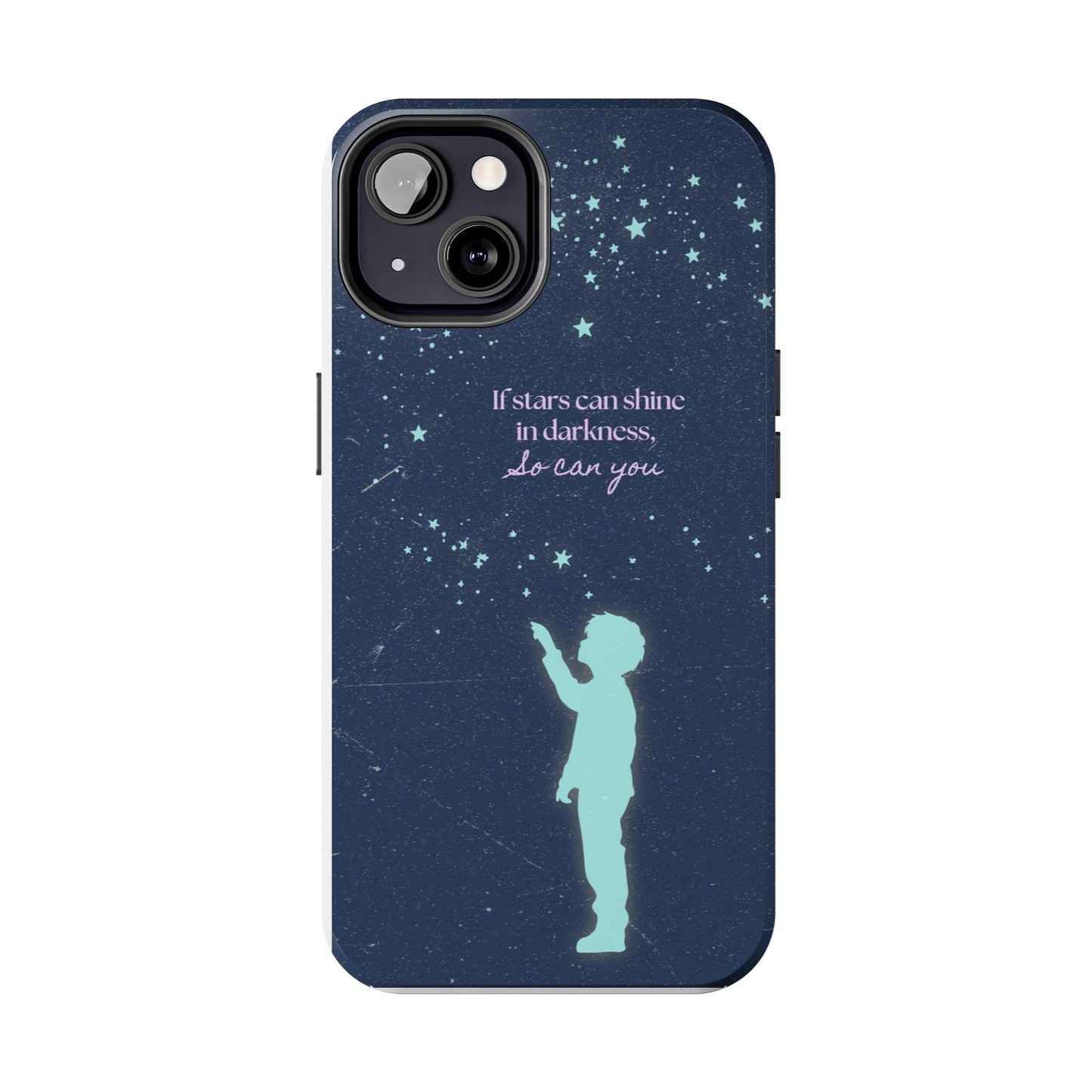 Starry Night Tough Phone Cases, Inspirational Phone Cover, Cute Kid Design, Galaxy Aesthetic, Gift for Dreamers, Motivational Decor