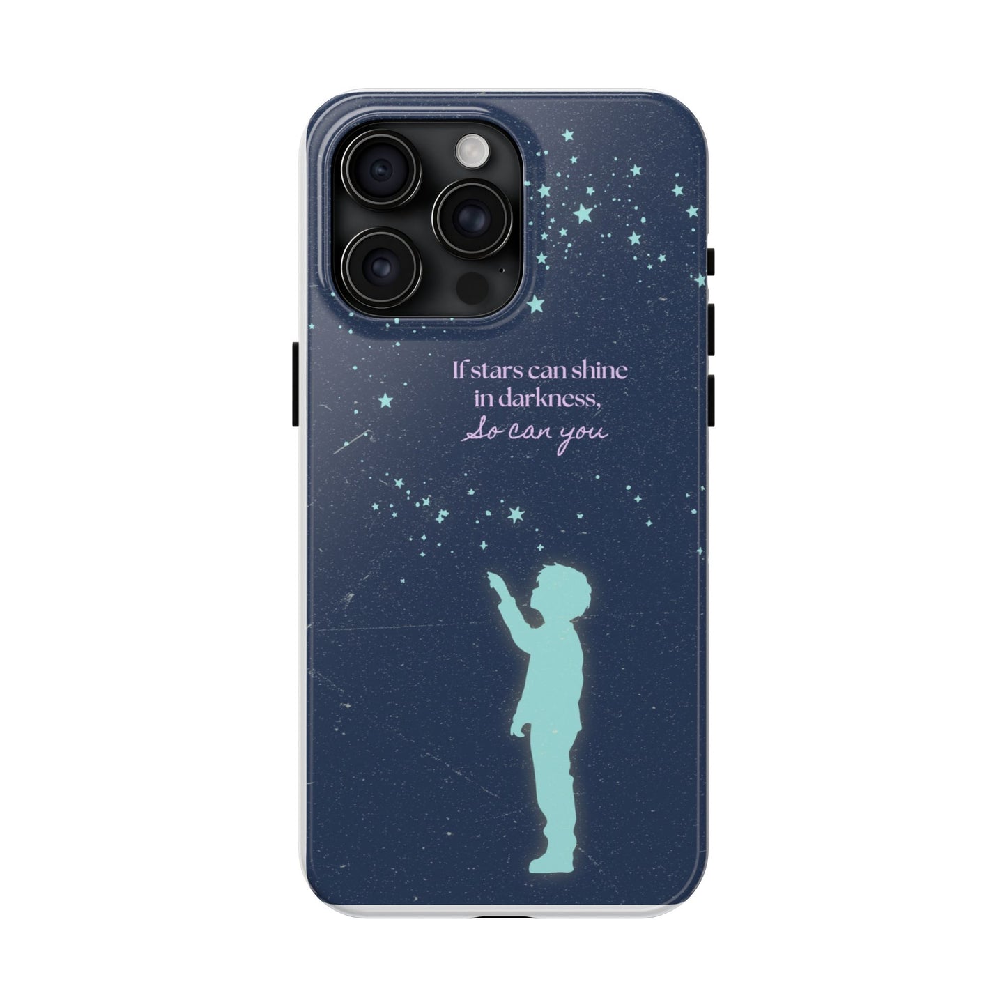 Starry Night Tough Phone Cases, Inspirational Phone Cover, Cute Kid Design, Galaxy Aesthetic, Gift for Dreamers, Motivational Decor