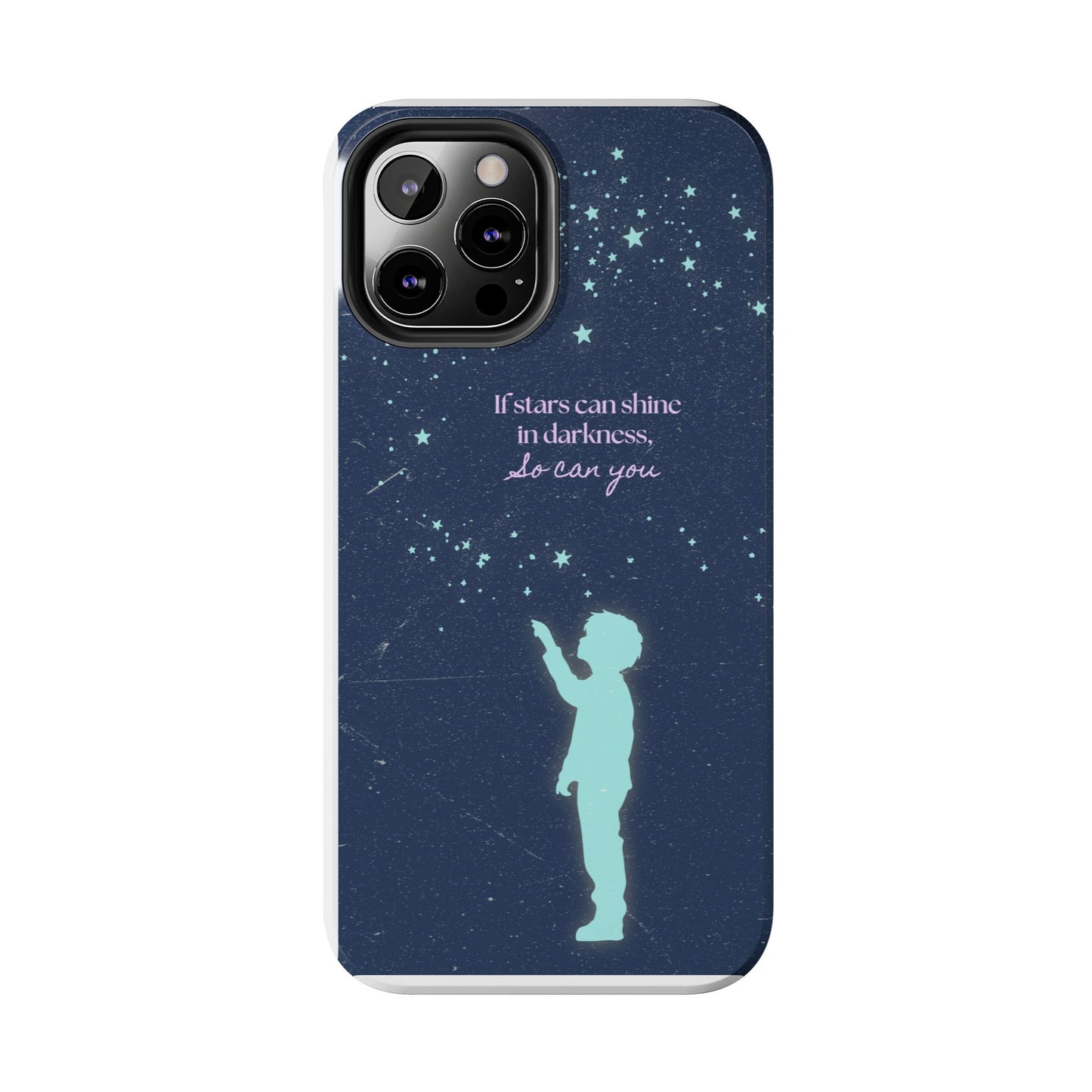 Starry Night Tough Phone Cases, Inspirational Phone Cover, Cute Kid Design, Galaxy Aesthetic, Gift for Dreamers, Motivational Decor