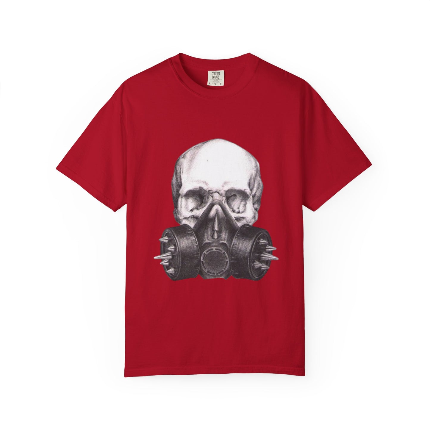 Edgy Skull Gas Mask T-shirt | Unisex Punk Apparel, Streetwear, Alternative Fashion, Music Festival Gear, Unique Graphic Tee
