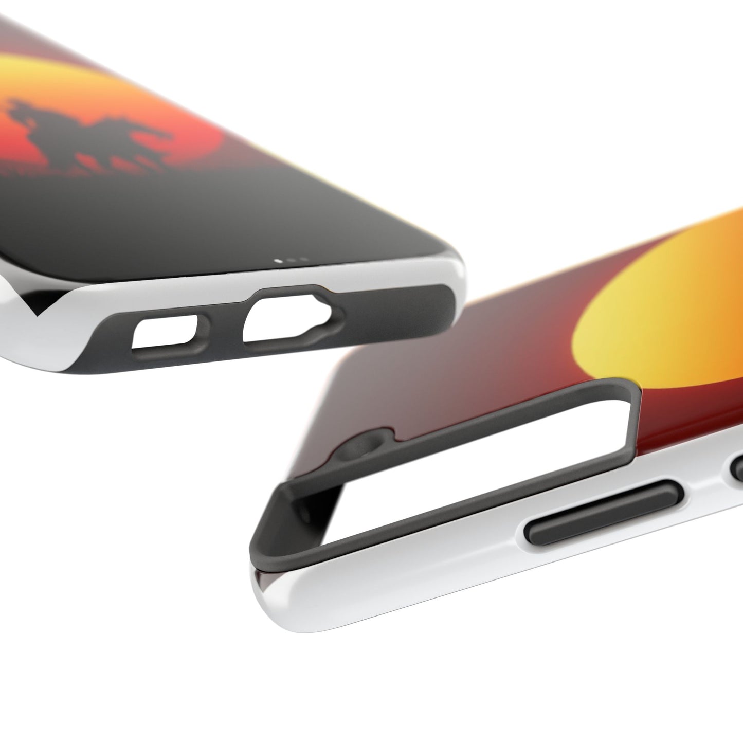Sunset Cowboy Tough Phone Cases, Western Style Phone Cover, Unique Gift for Horse Lovers, Adventure Accessories, Durable Phone Protection