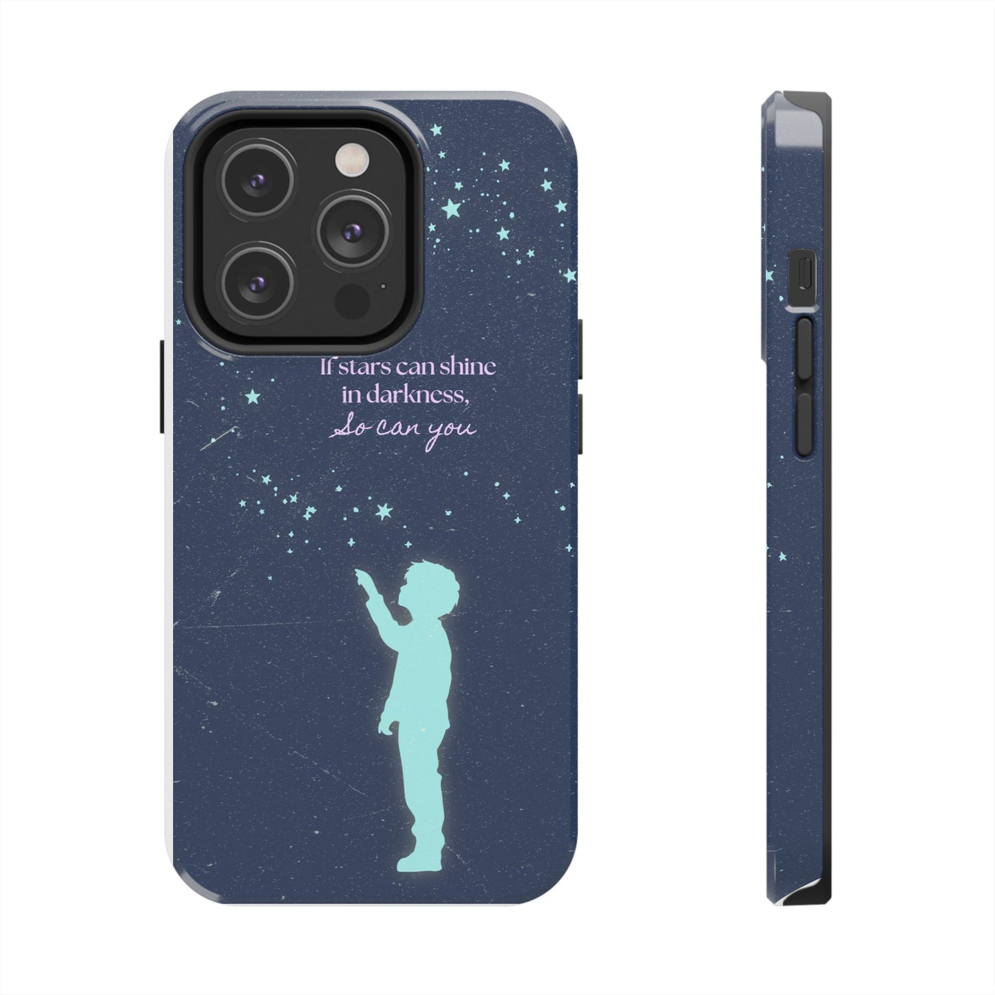 Starry Night Tough Phone Cases, Inspirational Phone Cover, Cute Kid Design, Galaxy Aesthetic, Gift for Dreamers, Motivational Decor