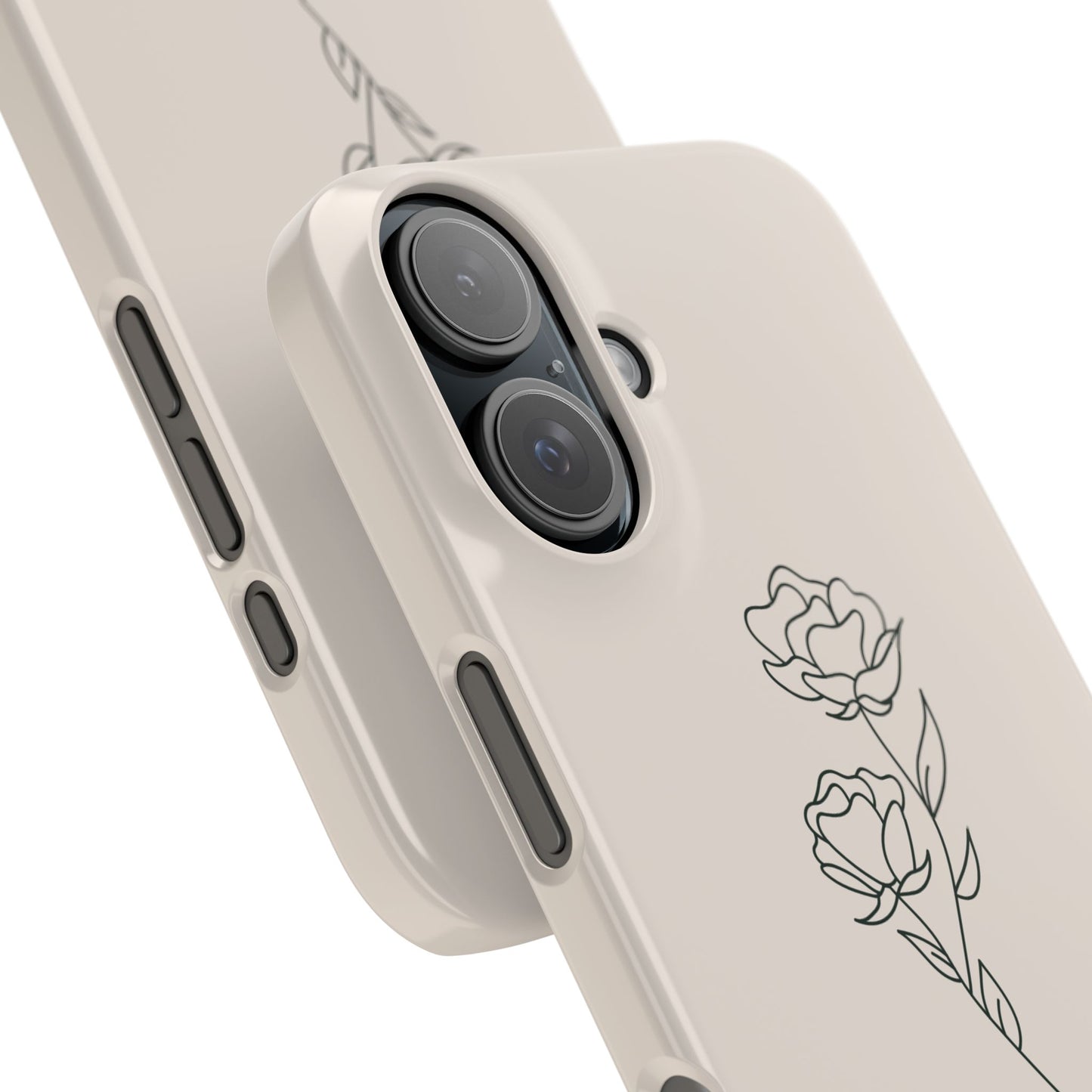 Floral Snap Case for iPhone, Elegant Phone Cover, Rose Design, Gift for Her, Stylish Accessory, Perfect for Birthdays