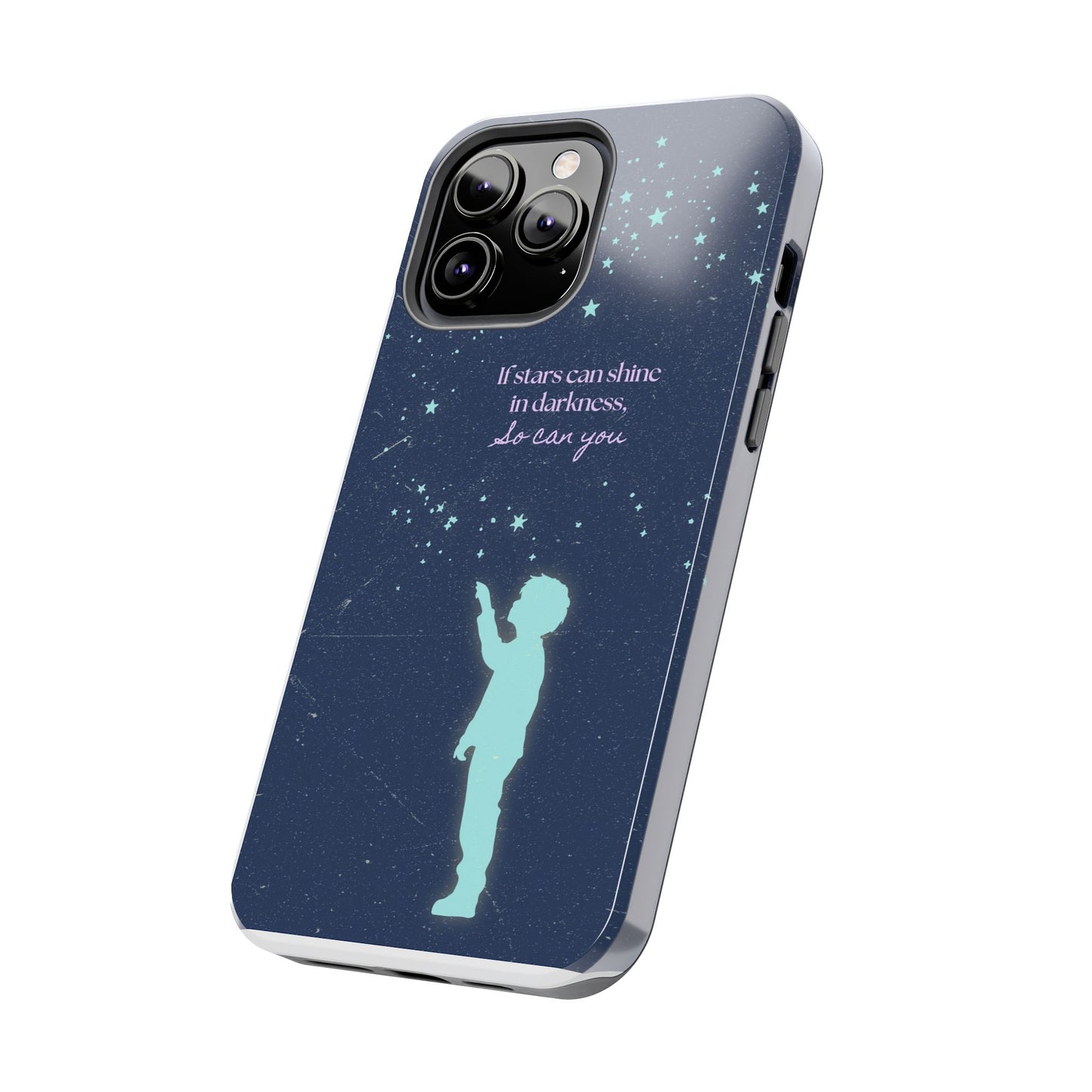 Starry Night Tough Phone Cases, Inspirational Phone Cover, Cute Kid Design, Galaxy Aesthetic, Gift for Dreamers, Motivational Decor