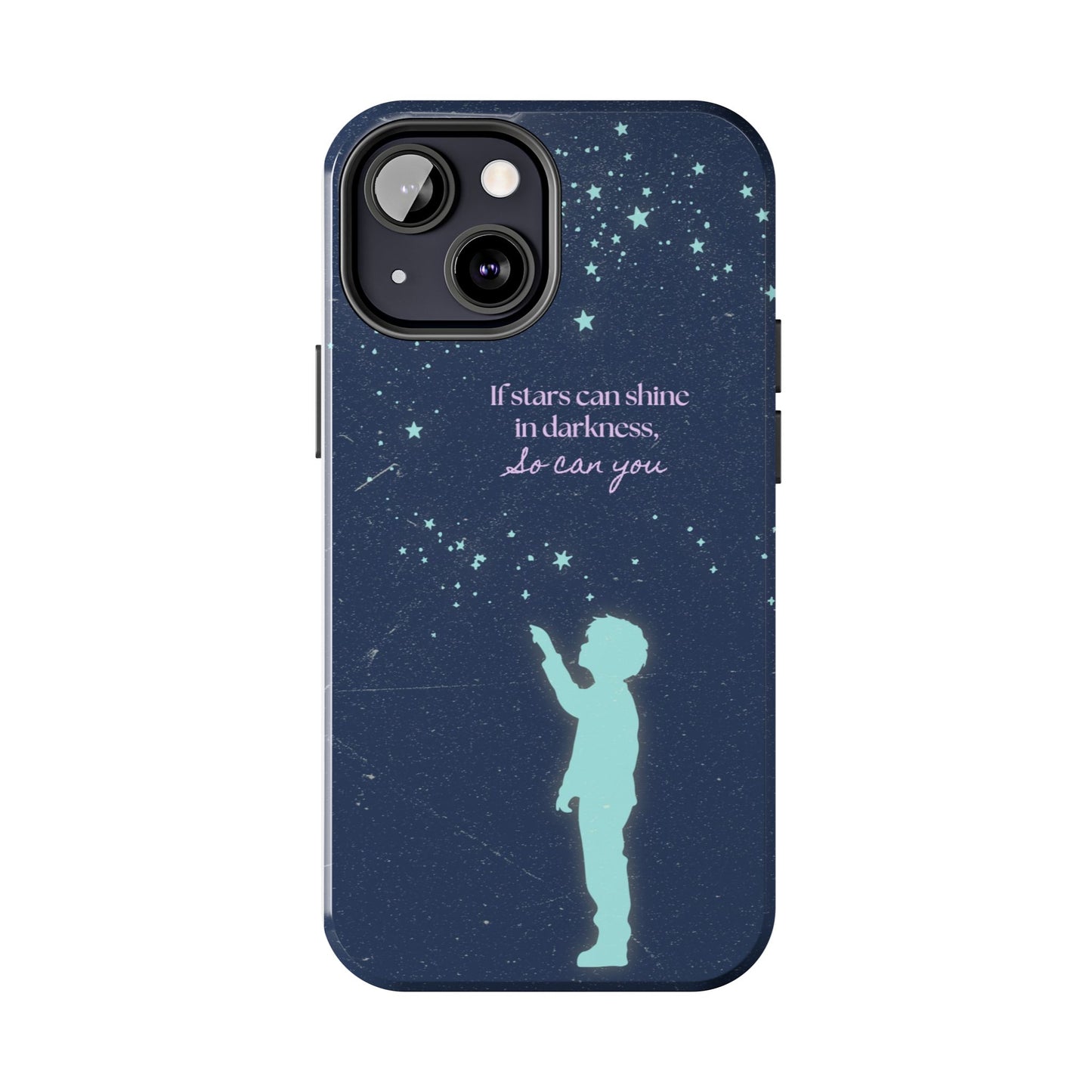 Starry Night Tough Phone Cases, Inspirational Phone Cover, Cute Kid Design, Galaxy Aesthetic, Gift for Dreamers, Motivational Decor