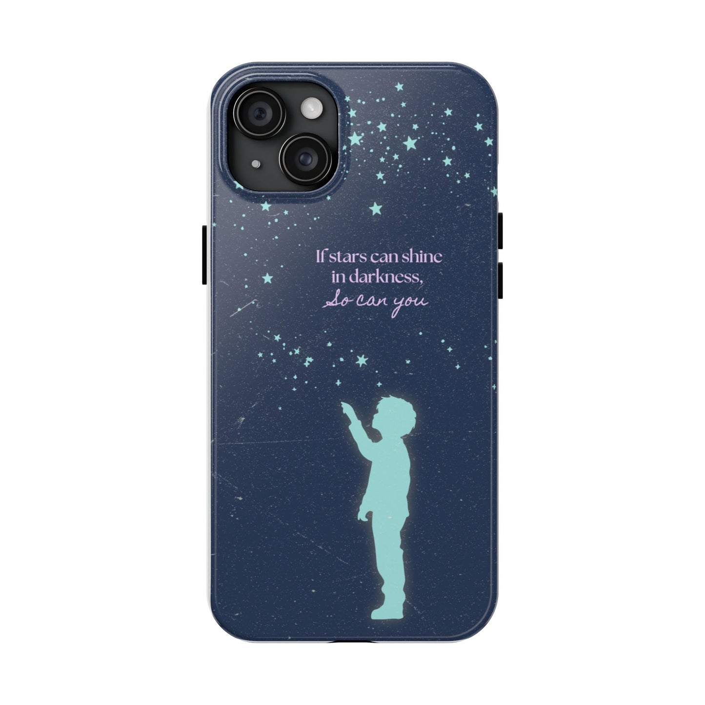 Starry Night Tough Phone Cases, Inspirational Phone Cover, Cute Kid Design, Galaxy Aesthetic, Gift for Dreamers, Motivational Decor