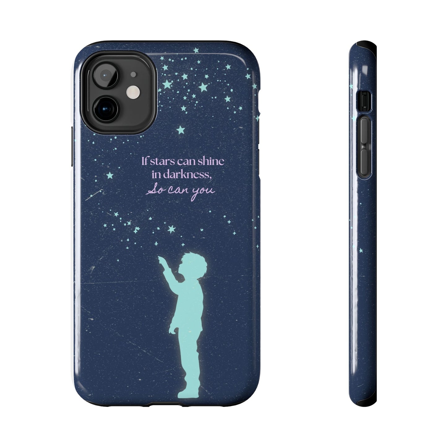 Starry Night Tough Phone Cases, Inspirational Phone Cover, Cute Kid Design, Galaxy Aesthetic, Gift for Dreamers, Motivational Decor