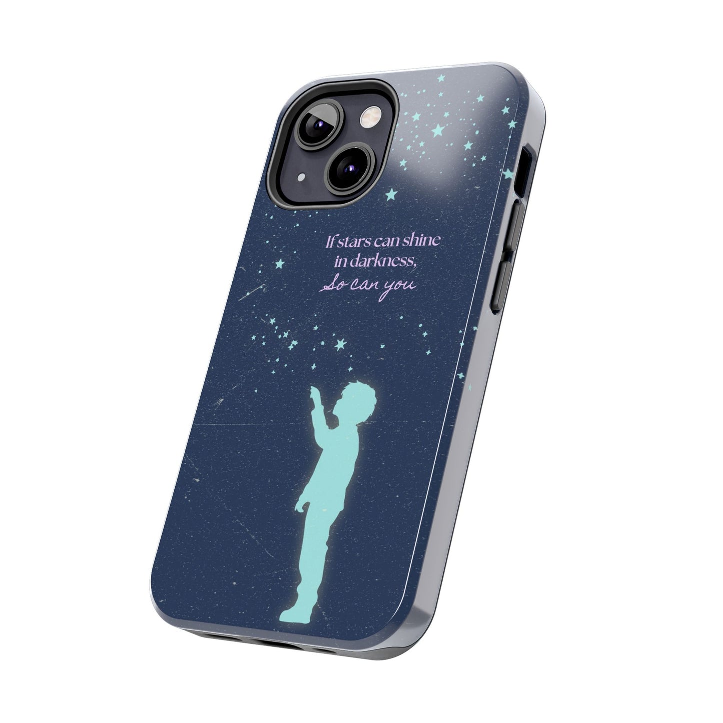 Starry Night Tough Phone Cases, Inspirational Phone Cover, Cute Kid Design, Galaxy Aesthetic, Gift for Dreamers, Motivational Decor