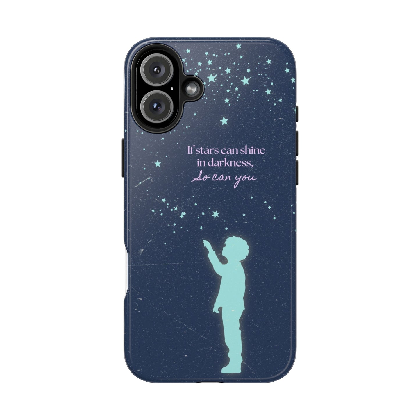 Starry Night Tough Phone Cases, Inspirational Phone Cover, Cute Kid Design, Galaxy Aesthetic, Gift for Dreamers, Motivational Decor