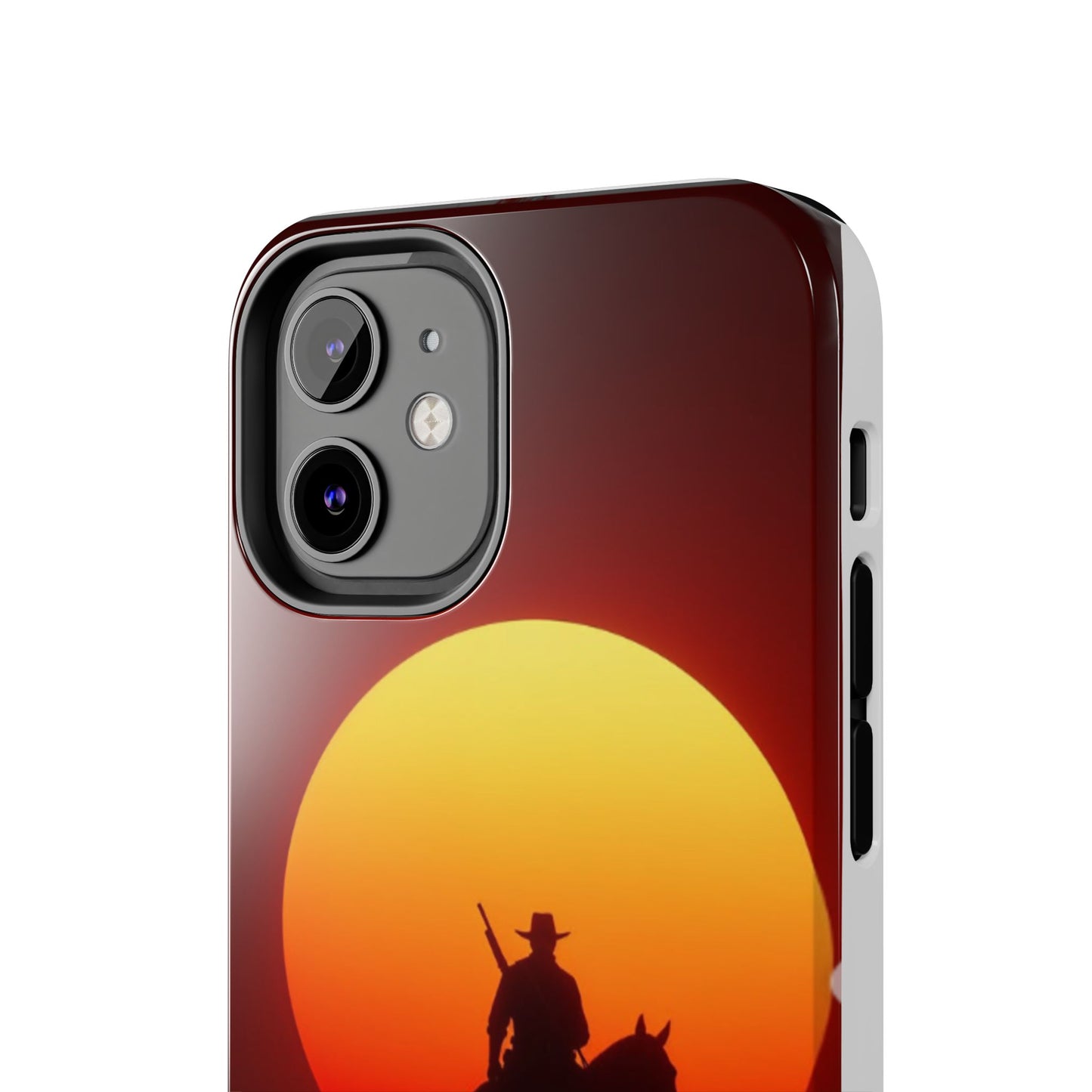 Sunset Cowboy Tough Phone Cases, Western Style Phone Cover, Unique Gift for Horse Lovers, Adventure Accessories, Durable Phone Protection