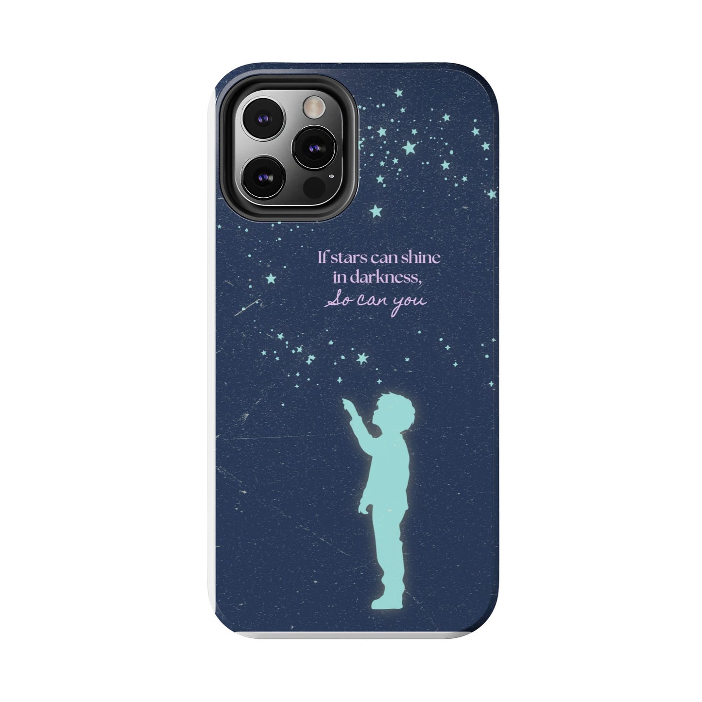 Starry Night Tough Phone Cases, Inspirational Phone Cover, Cute Kid Design, Galaxy Aesthetic, Gift for Dreamers, Motivational Decor