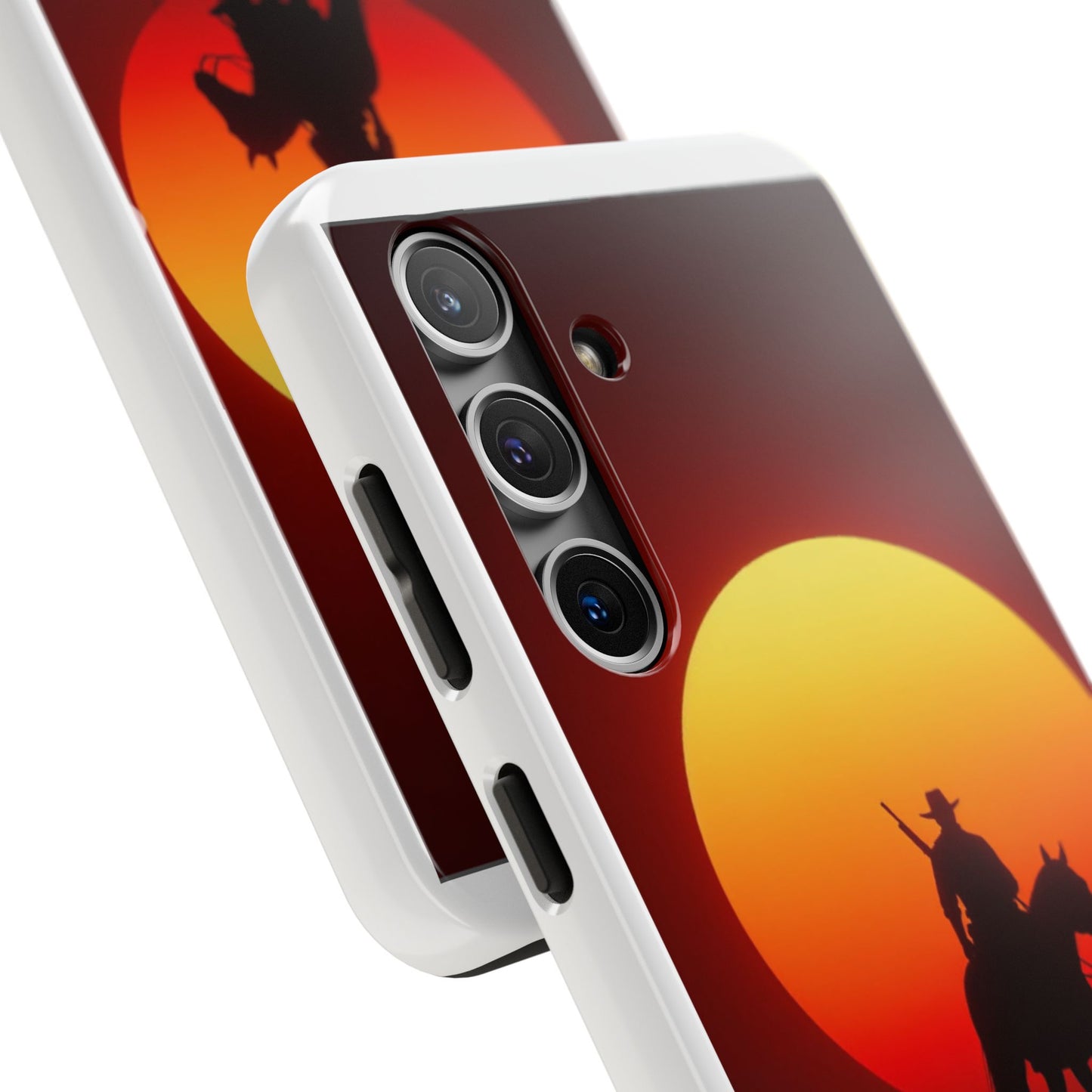 Sunset Cowboy Tough Phone Cases, Western Style Phone Cover, Unique Gift for Horse Lovers, Adventure Accessories, Durable Phone Protection