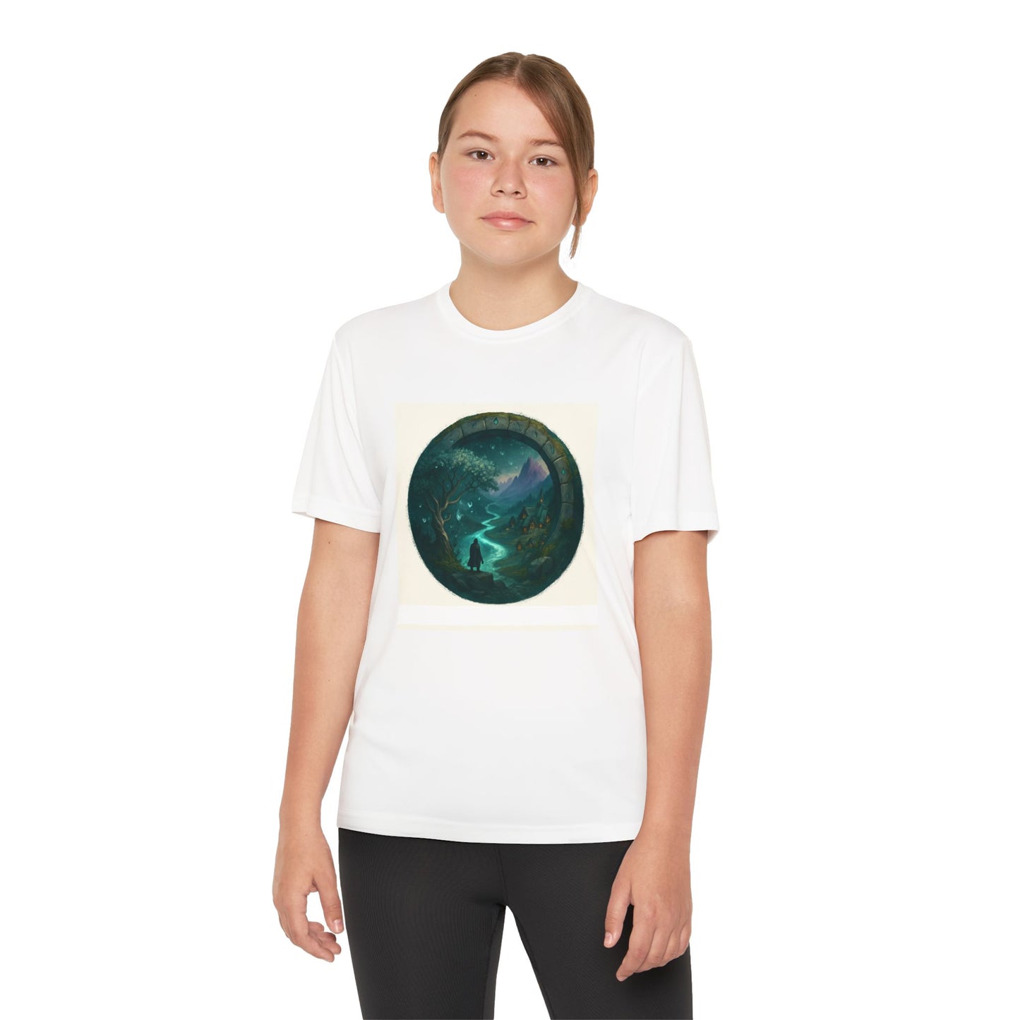 Youth Competitor Tee - Enchanted Landscape Design, Youth T-Shirt, Perfect for Adventurers, Gifts for Nature Lovers, Fantasy Theme Wear