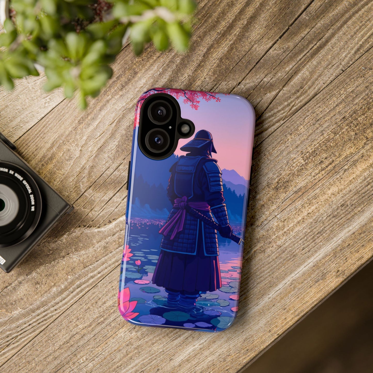 Samurai Phone Case, Tough Cases for Warriors, Stylish Mobile Cover, Unique Gifts for Him, Geeky Accessories, Japanese Art
