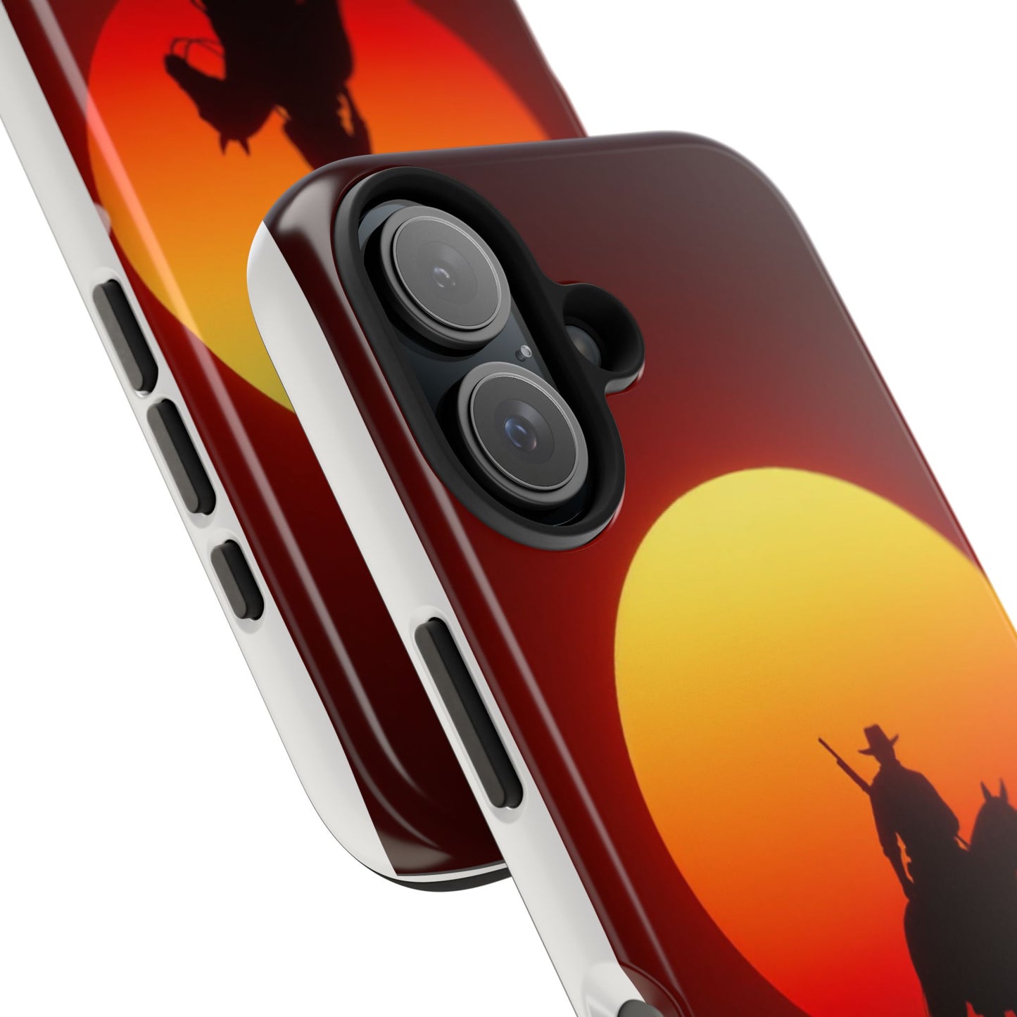 Sunset Cowboy Tough Phone Cases, Western Style Phone Cover, Unique Gift for Horse Lovers, Adventure Accessories, Durable Phone Protection