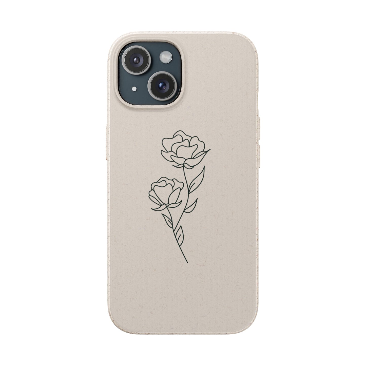 Eco-Friendly Phone Case with Floral Design, Biodegradable Mobile Cover, Sustainable Gift, Floral iPhone Case, Eco Chic Decor