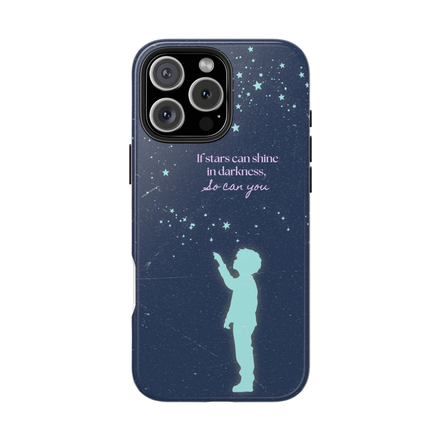 Starry Night Tough Phone Cases, Inspirational Phone Cover, Cute Kid Design, Galaxy Aesthetic, Gift for Dreamers, Motivational Decor