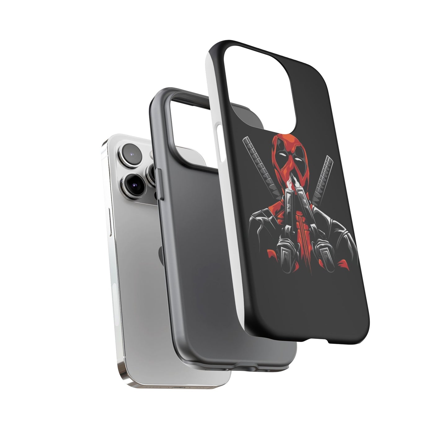 Deadpool Tough Phone Case, Durable Cover for Marvel Fans, Gift for Superhero Lovers, Unique Holiday Present, Geeky Accessories