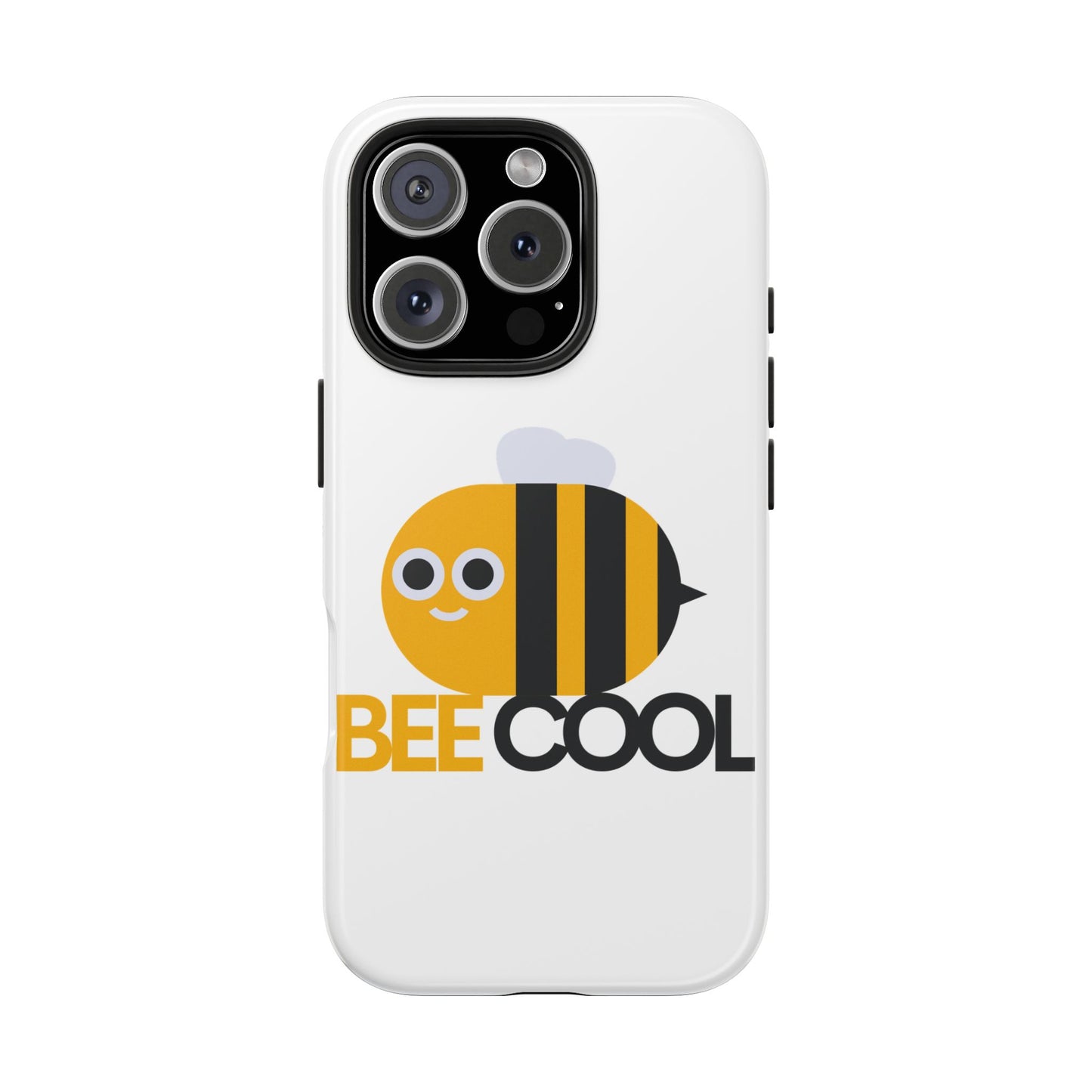 Bee Cool Tough Phone Case, Funny Phone Cover, Bee Lover Gift, Durable Phone Protector, Unique Bee Design
