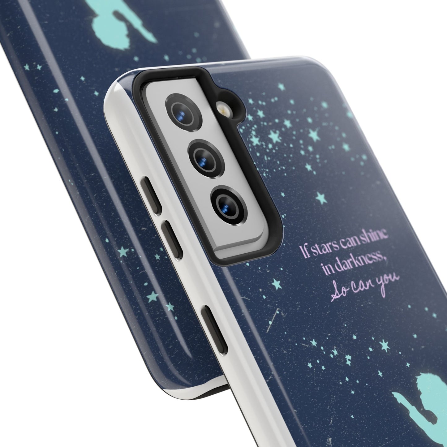 Starry Night Tough Phone Cases, Inspirational Phone Cover, Cute Kid Design, Galaxy Aesthetic, Gift for Dreamers, Motivational Decor