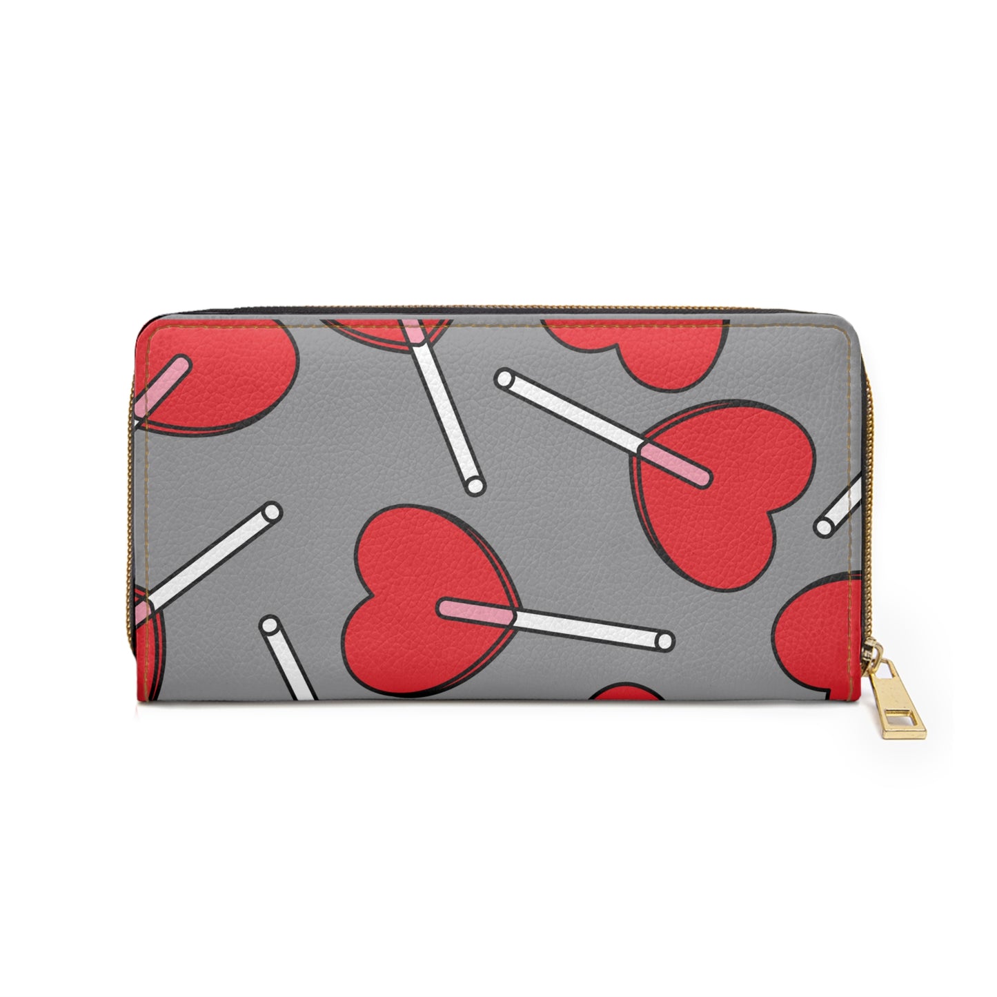 Heart Pattern Zipper Wallet - Cute Accessories for Her, Valentine’s Day Gift, Everyday Use, Stylish Organizer