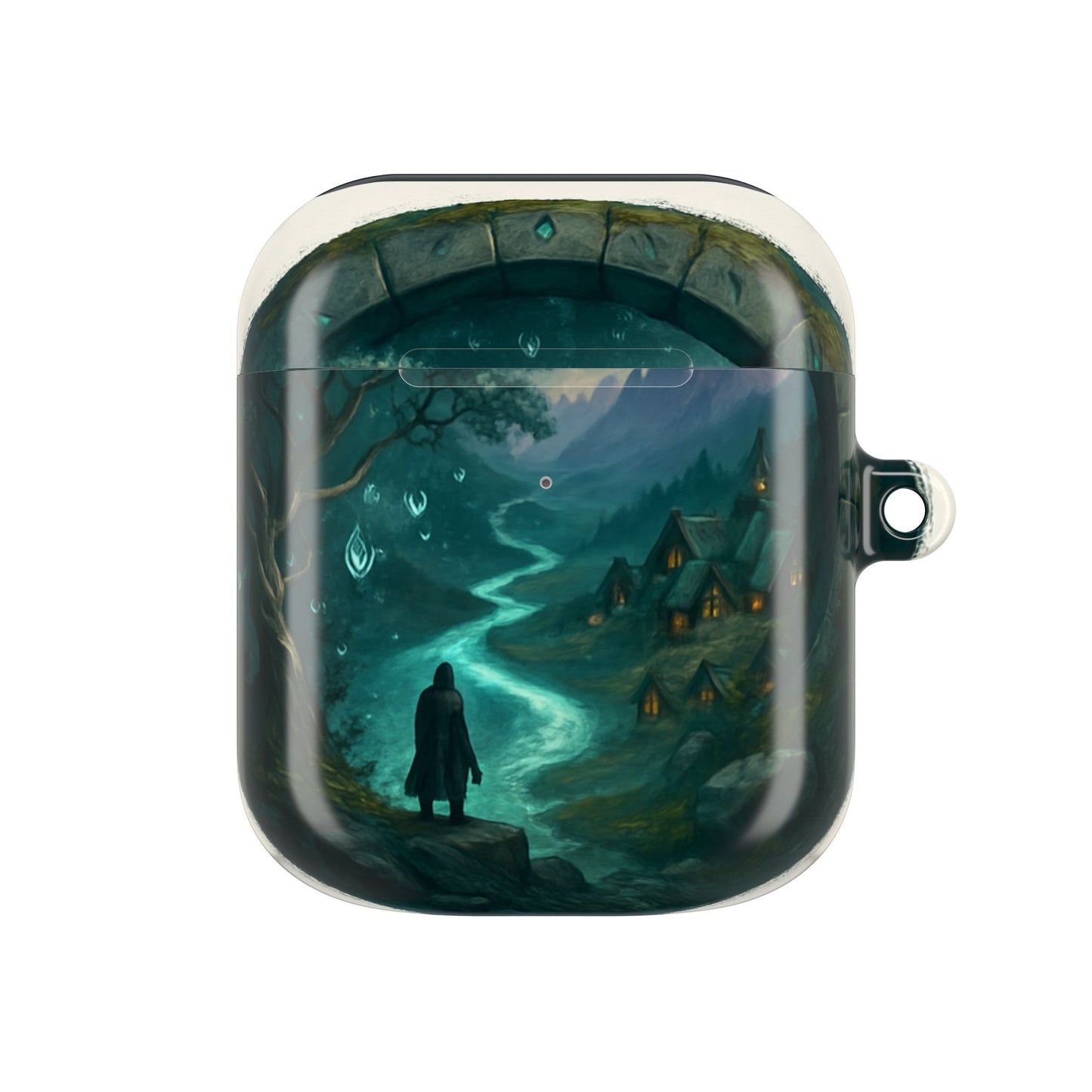 Mystical Landscape AirPod Case, Fantasy Accessory, Gift for Music Lovers, Unique Storage for AirPods, Protective AirPods Cover